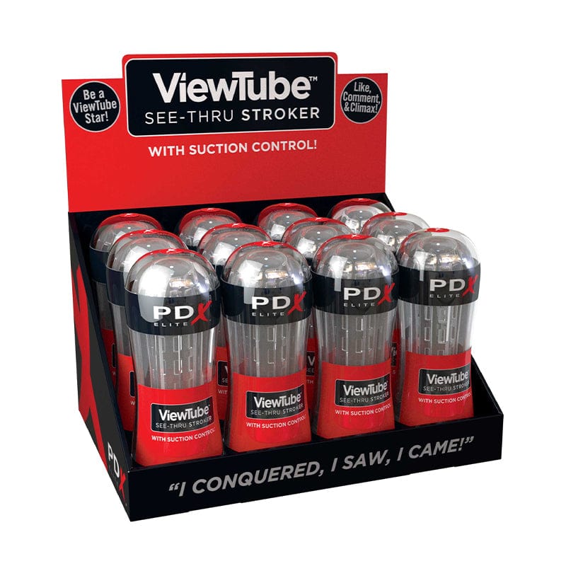 PDX Elite ViewTube Stroker DP 12pk Clear - Premium Clear Plastic Tubes for Crafting, DIY Projects & Storage - Perfect for Beads, Glitter, Small Parts Organization & Gift Packaging