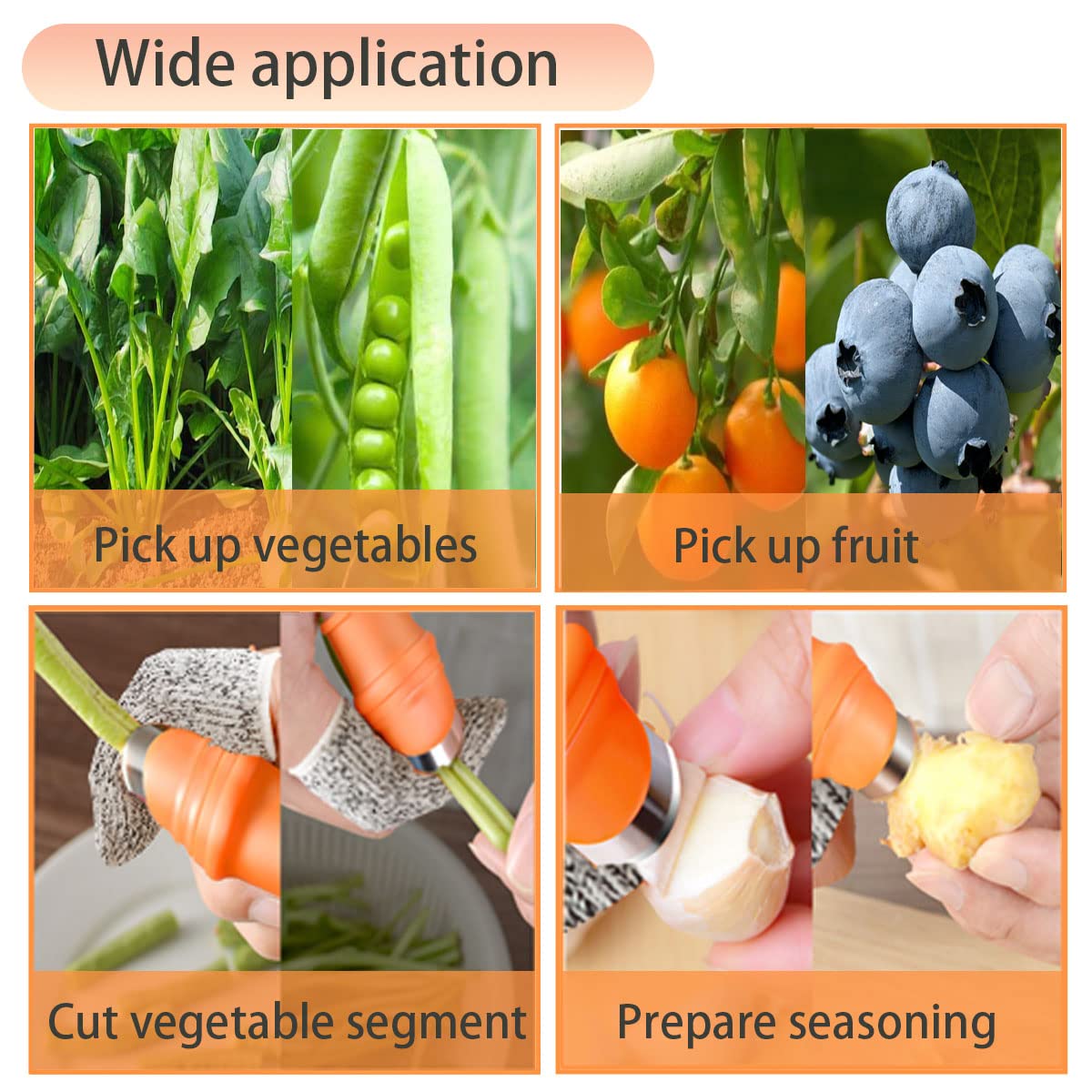 Gardening Thumb Knife with Protective Case - Finger Pruner Tool for Gardeners, Plant Trimming & Fruit Picking - Orange Thumb Cutter for Vegetables, Herbs & Flowers - Perfect for Harvesting, Pruning & Gardening Tasks
