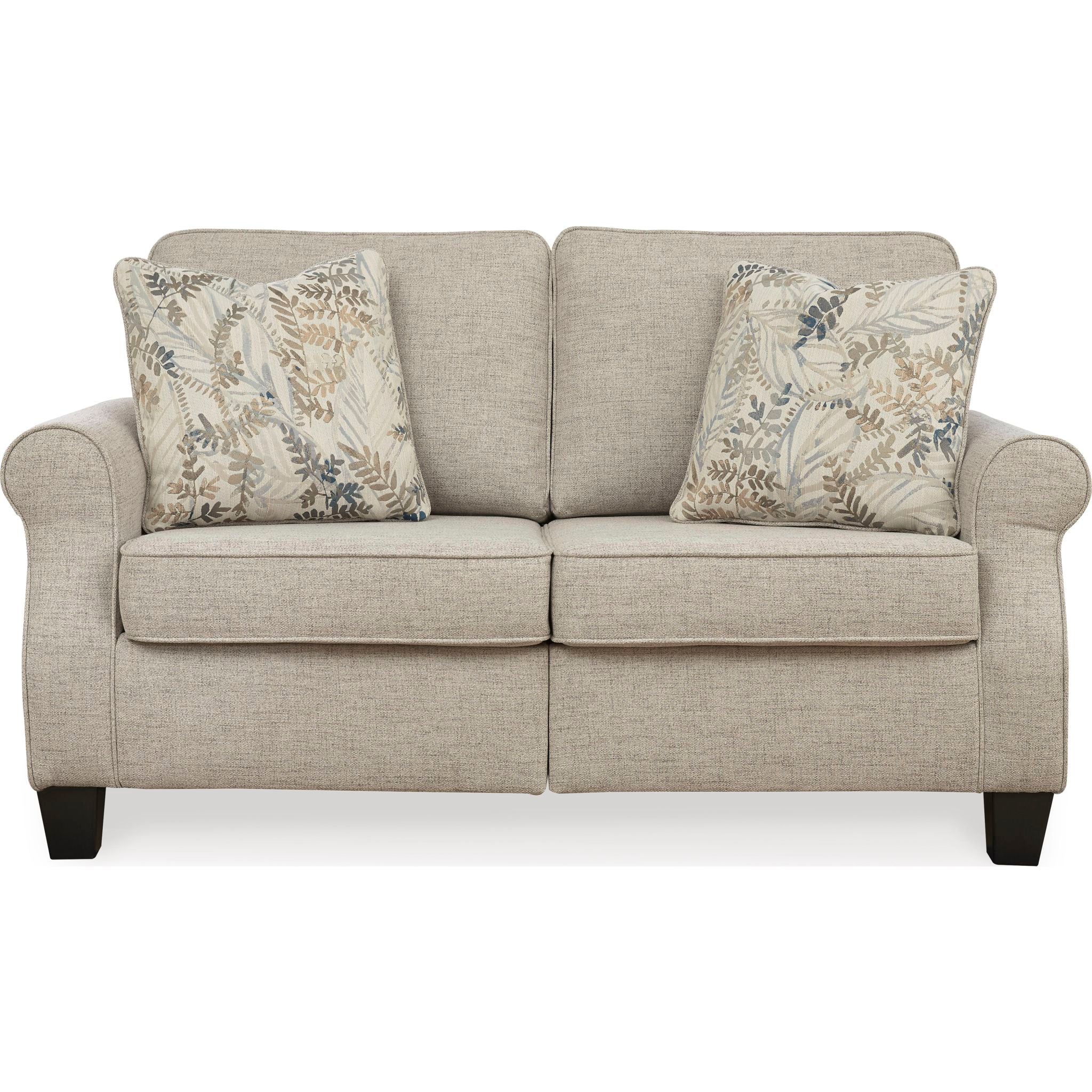 Alessio Loveseat in Sesame - Modern Fabric Sofa for Living Room, Lounge & Small Spaces - Comfortable 2-Seater Couch with Soft Upholstery