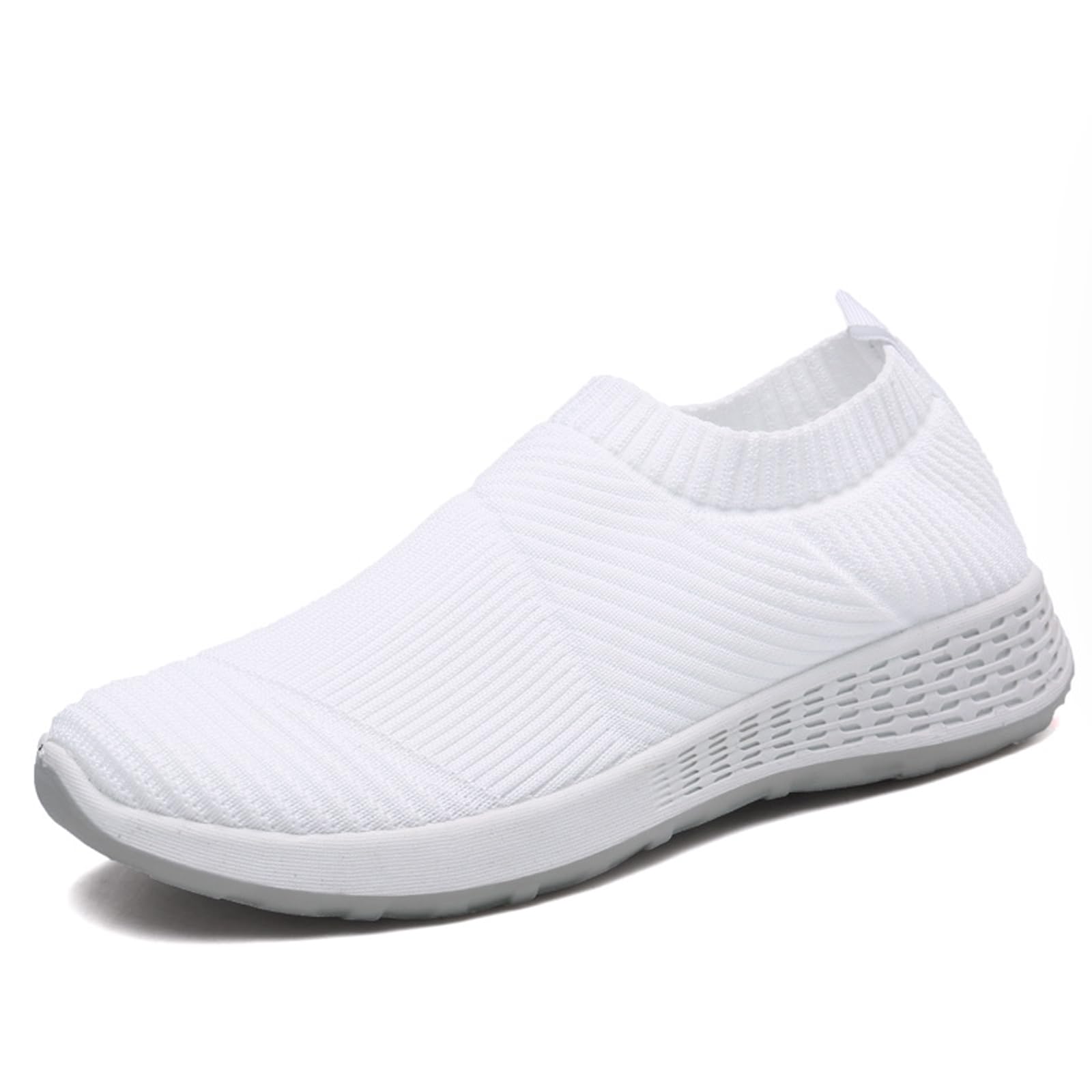 EFTCAL Women's Slip-On Walking Shoes - Breathable Mesh Athletic Sneakers for Running, Tennis & Casual Wear - Lightweight Comfortable Non-Slip Elastic Knit Socks Shoes for Workout, Travel & Daily Use