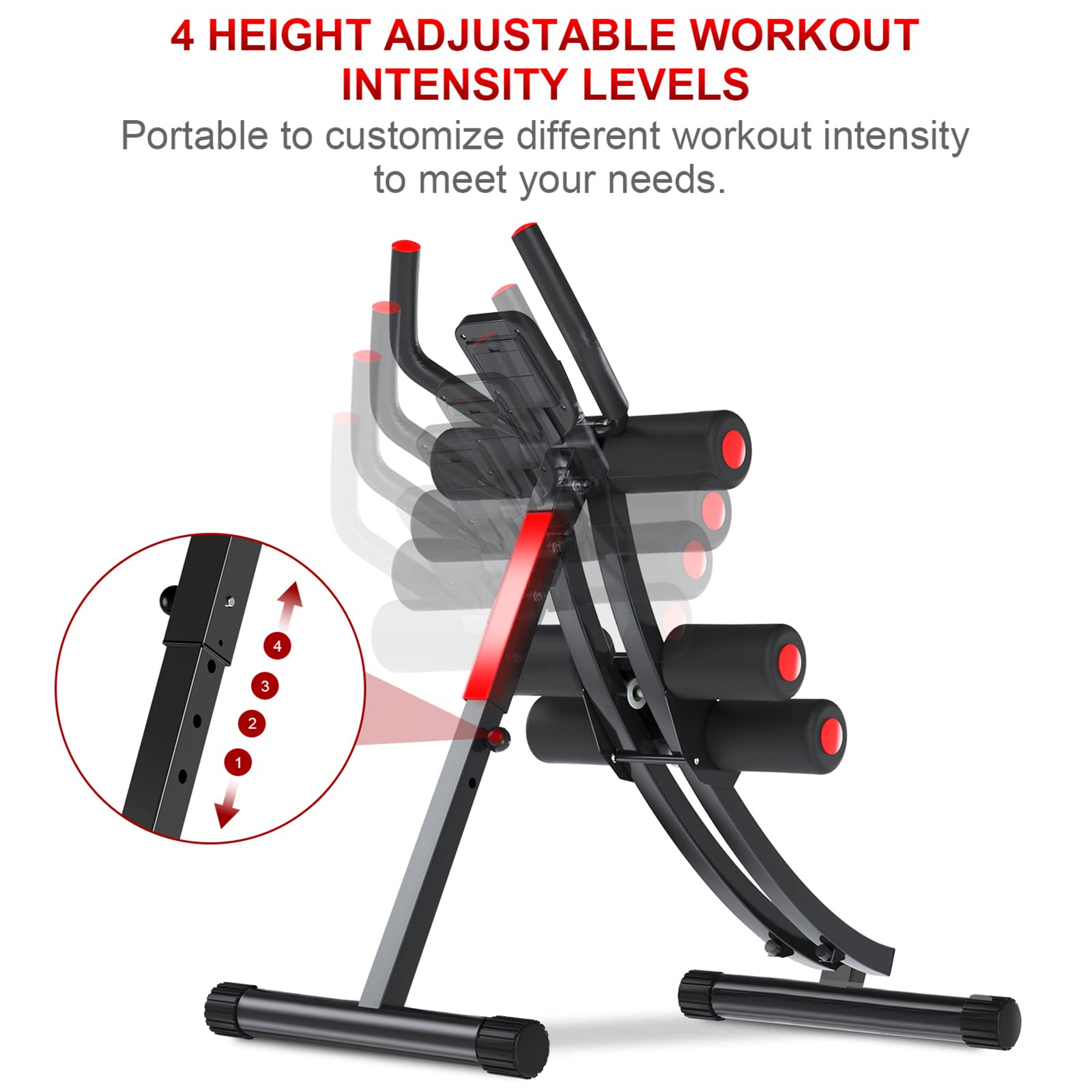 KESHWELL Ab Machine - Adjustable Abdominal Cruncher for Home Gym, Core Workout Equipment with Resistance Bands & LCD Display | Full Body Exercise for Women & Men | Perfect for Toning Abs, Waist Training and Strength Building at Home