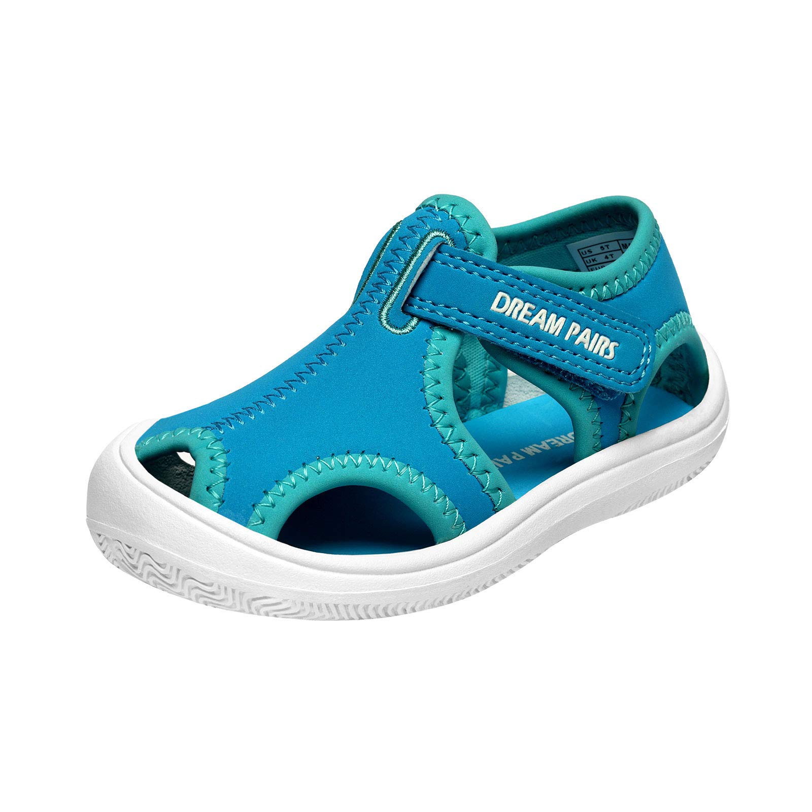 **DREAM PAIRS Boys & Girls Water Shoes for Toddlers - Breathable Summer Sandals with Closed Toe for Beach, Pool & Outdoor Play**