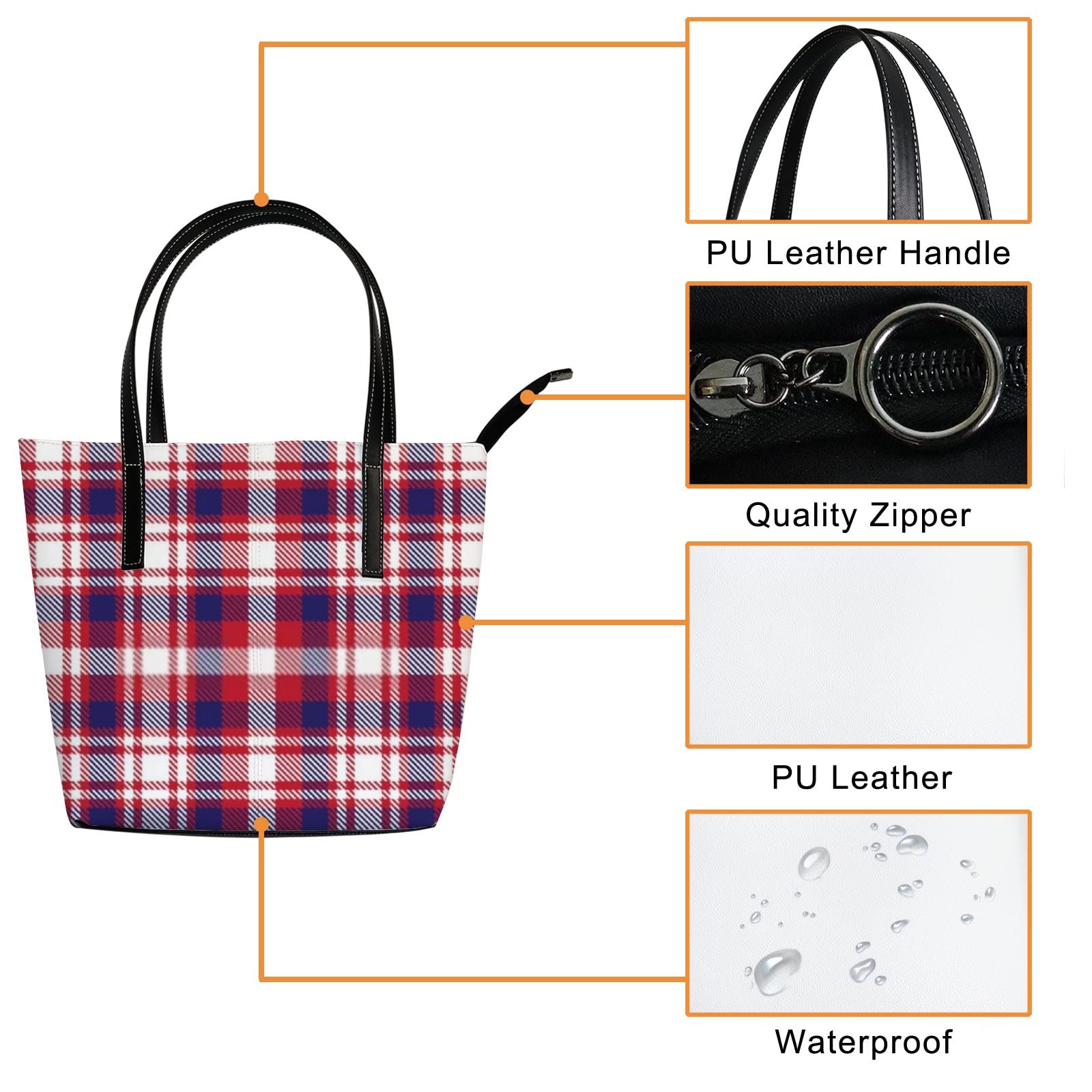 Premium Leather Tote Bag for Women - Stylish Crossbody Work Handbag with Zipper | Perfect for Office, Travel & Everyday Use