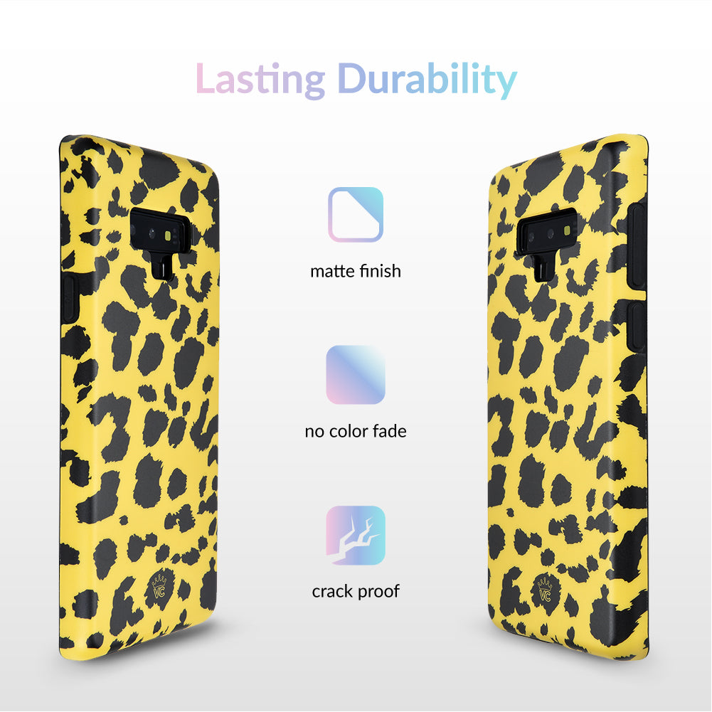 Premium Golden Cheetah Print Samsung Galaxy Phone Case - Durable Protective Cover for Galaxy S23/S22/S21/S20 - Perfect for Outdoor Adventures & Fashion Enthusiasts