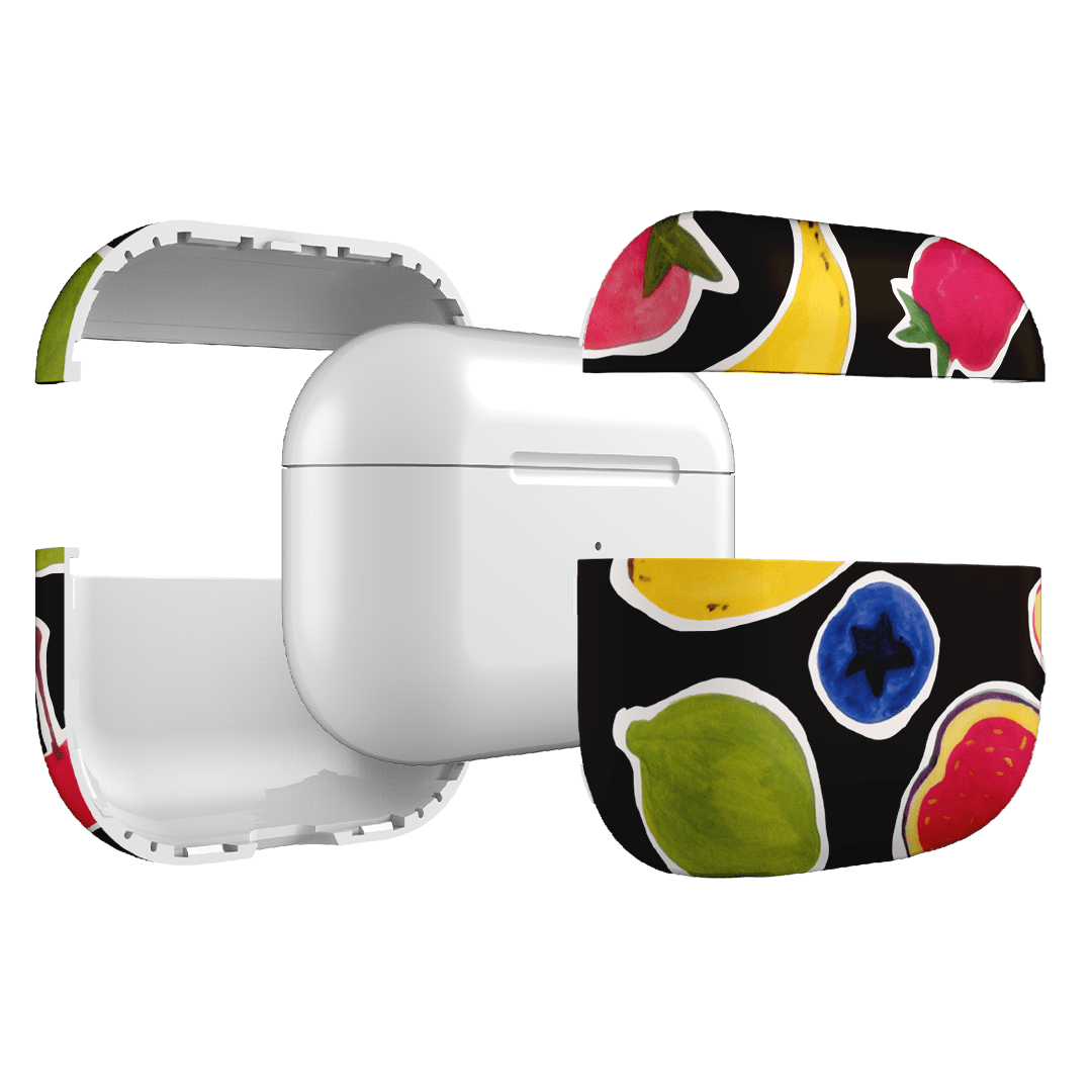 Premium AirPods Pro Case with Fun Fruit Stickers - Cute & Protective Cover for Apple AirPods Pro - Perfect for School, Work & Travel