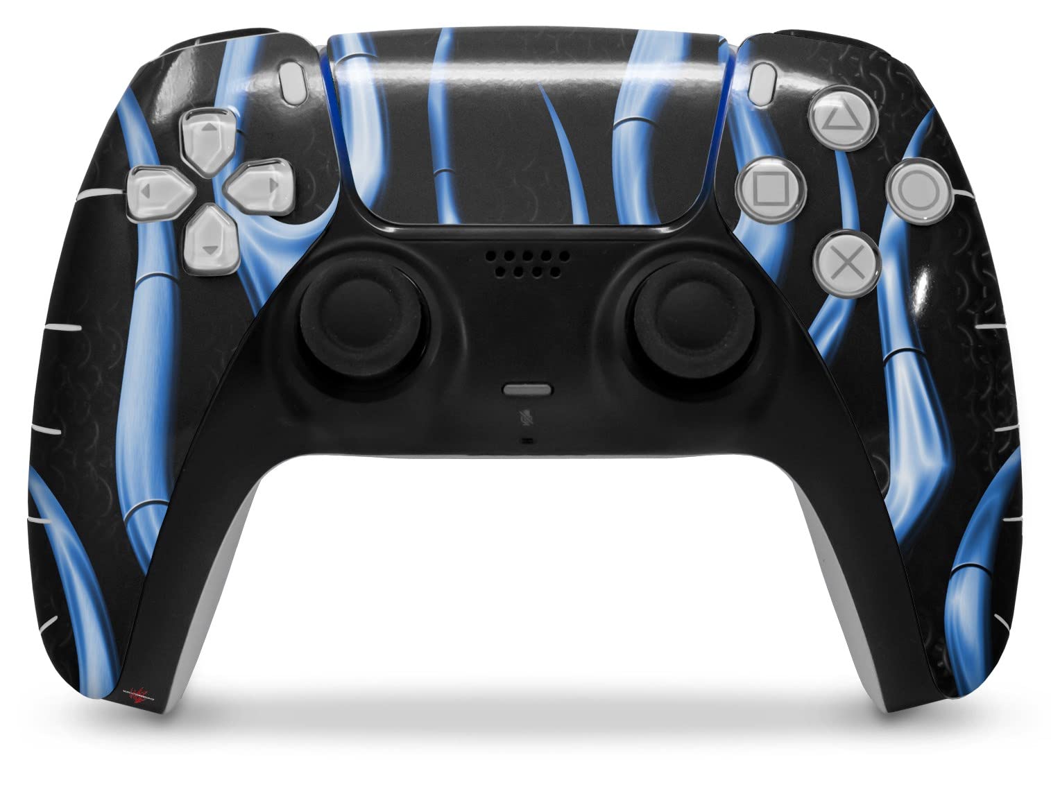 Sony PS5 DualSense Skin Wrap - Metal Flames Blue for Gaming