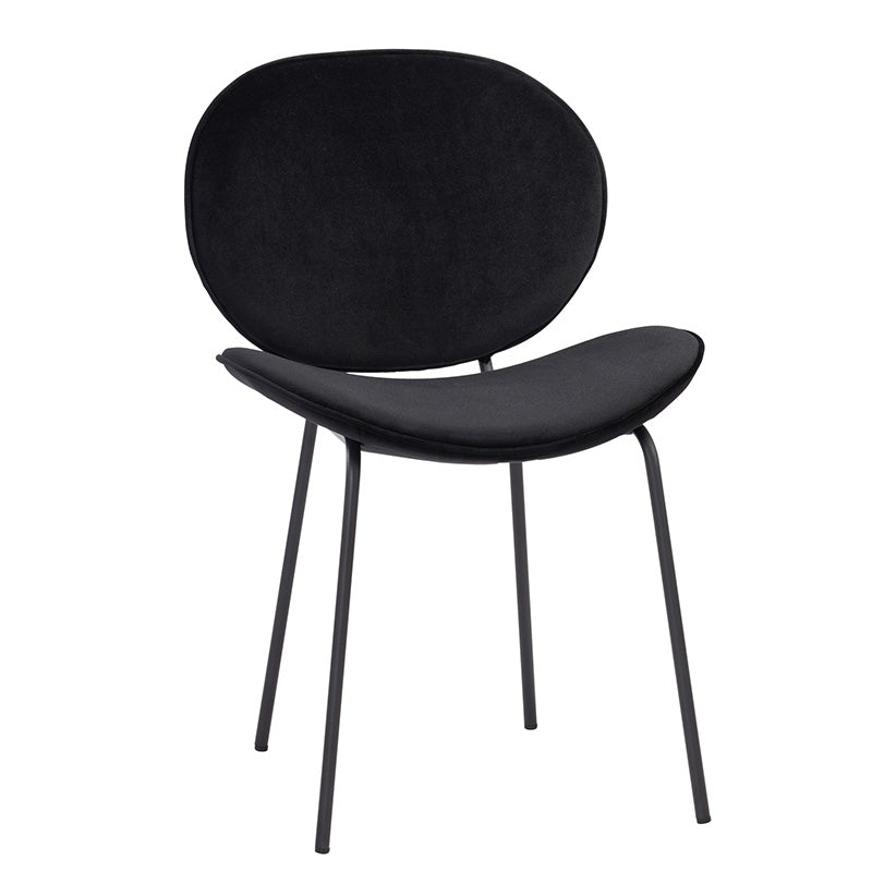 Luxury Black Velvet Dining Chair - Modern Upholstered Kitchen & Dining Room Furniture for Home Decor | Perfect for Formal Dining, Breakfast Nook & Small Spaces