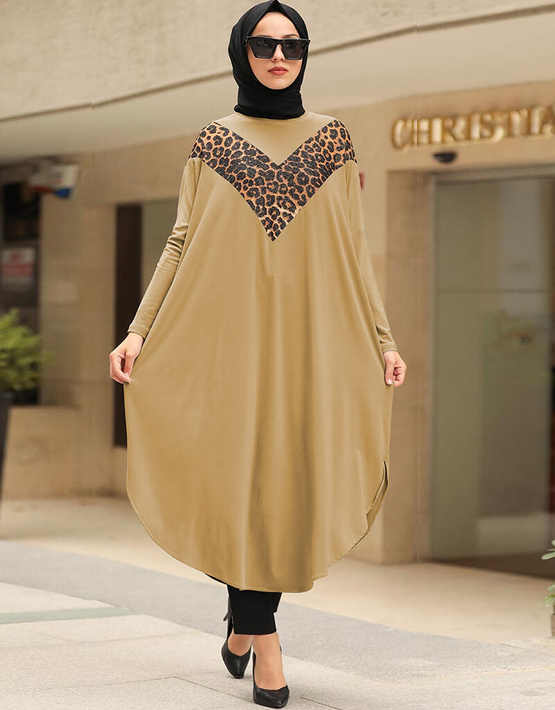 Stylish Beige Printed Kaftan Dresses for Women - Boho Chic Summer Beach Cover Up & Lounge Wear