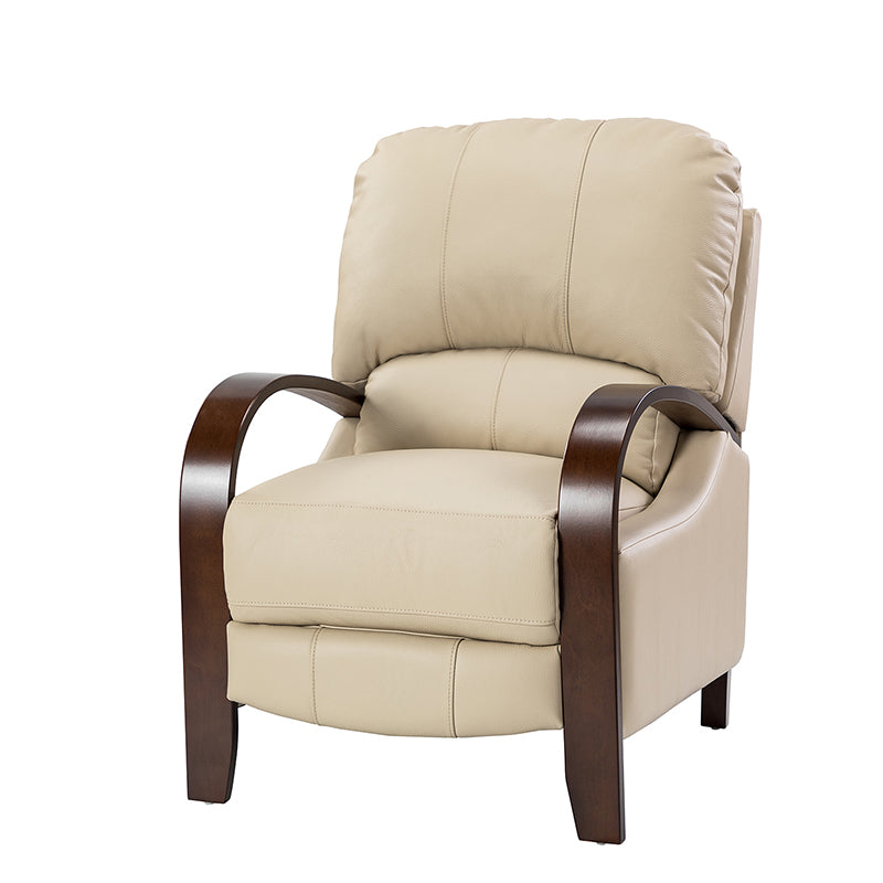 Melissa Genuine Leather Manual Recliner Chair - Handcrafted Full Grain Leather Living Room Recliner with Smooth Manual Mechanism, Perfect for Home Theater, Gaming, and Relaxation