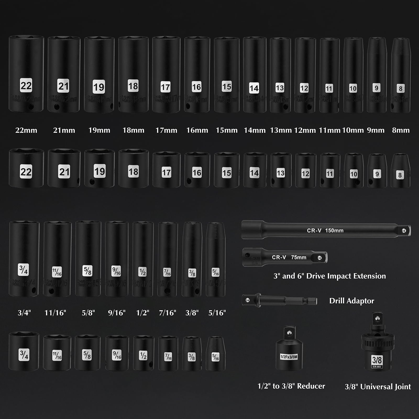 EMENTOL 49-Piece 3/8
