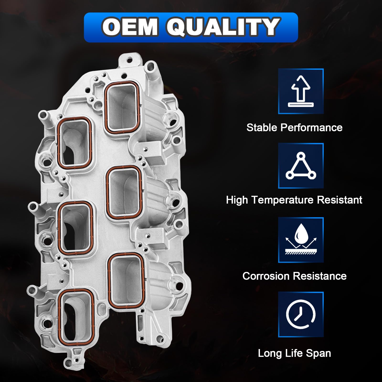 Upgraded Full Aluminum Engine Lower Intake Manifold with Gasket & Bolts - Compatible with Jeep Dodge Chrysler Ram 3.6L V6 (Cherokee, Wrangler, Journey, Grand Caravan, Durango, Charger, Challenger, ProMaster) - High Performance Replacement Part for Improved Engine Efficiency & Durability