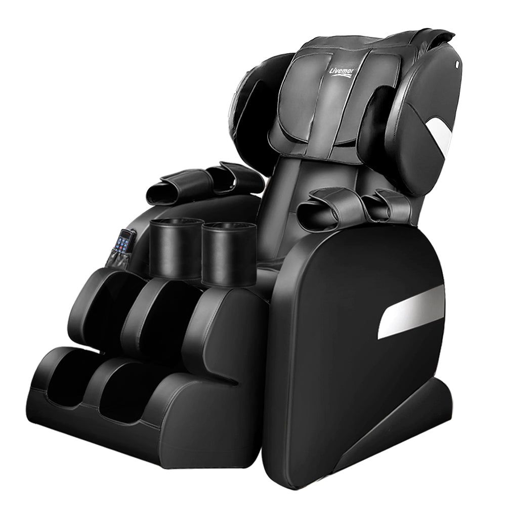 Livemor Electric Massage Chair with 22 Nodes - Full Body Recliner with Heat Therapy & Zero Gravity - Perfect for Home Office Relaxation & Pain Relief