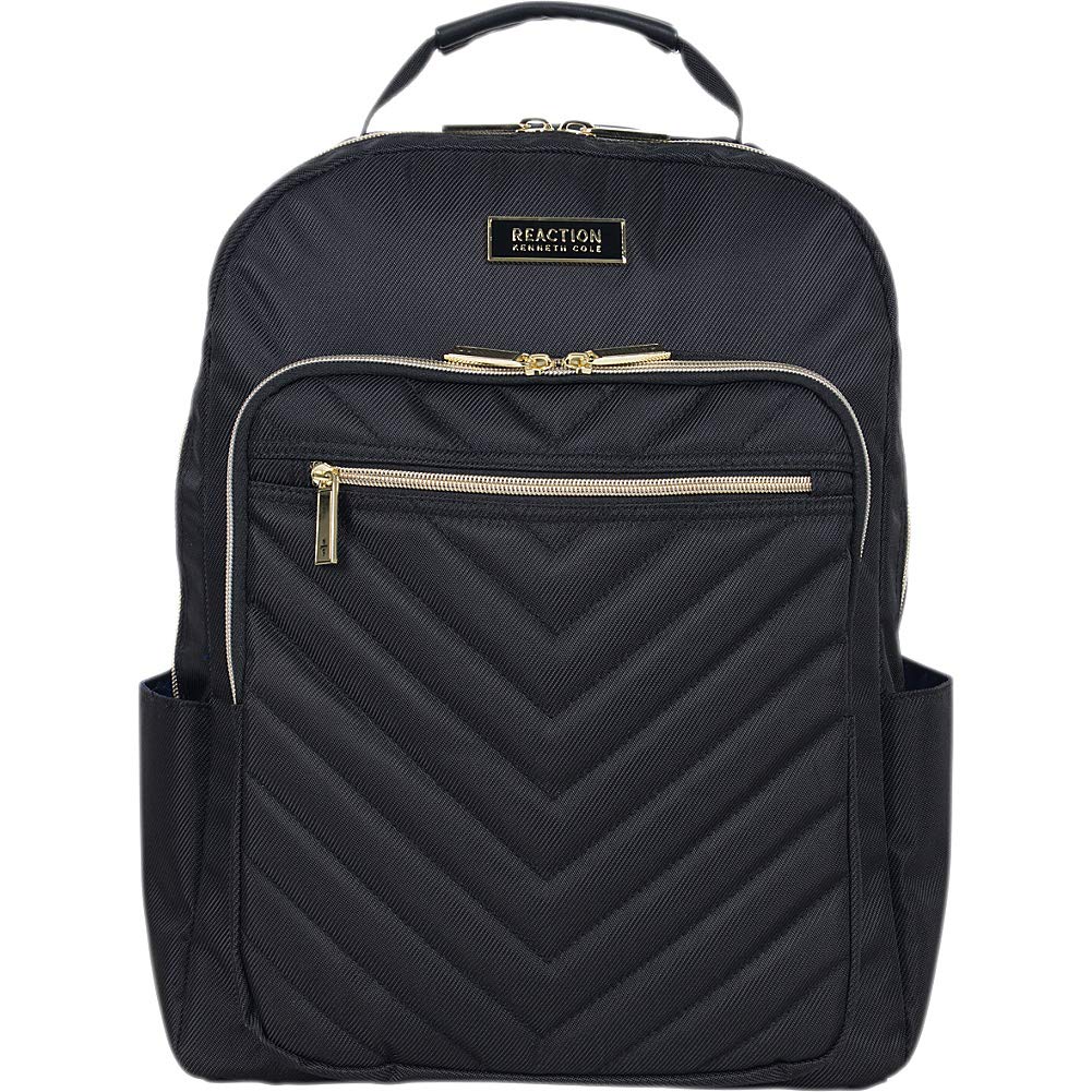 Kenneth Cole REACTION Women's Chelsea Chevron 15 Inch Laptop Tablet Backpack Navy Blue - Stylish Work Commute Travel & College School Bag for Women