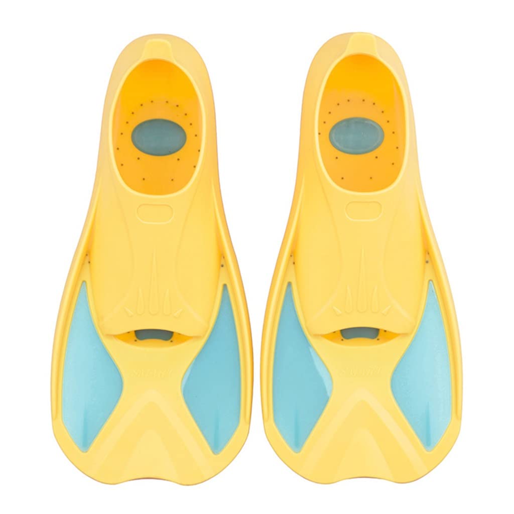 YKAMM Kids Swim Fins - Lightweight Short Snorkeling Flippers for Beginner Swimming & Diving - Portable Swimming Equipment for Children - Perfect for Pool, Beach & Snorkeling Adventures