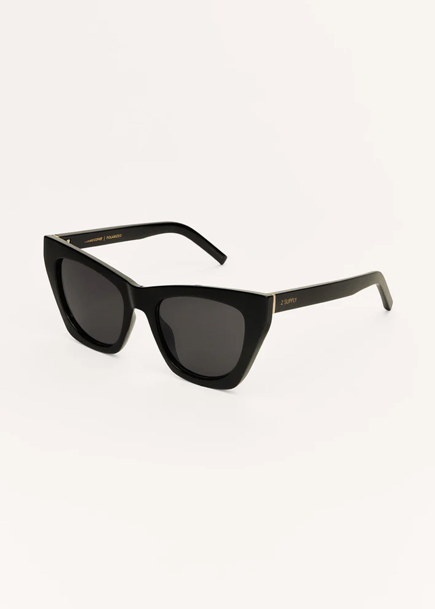 Z Supply Undercover Polarized Sunglasses for Men & Women - Polished Black UV Protection - Perfect for Driving, Beach & Outdoor Activities