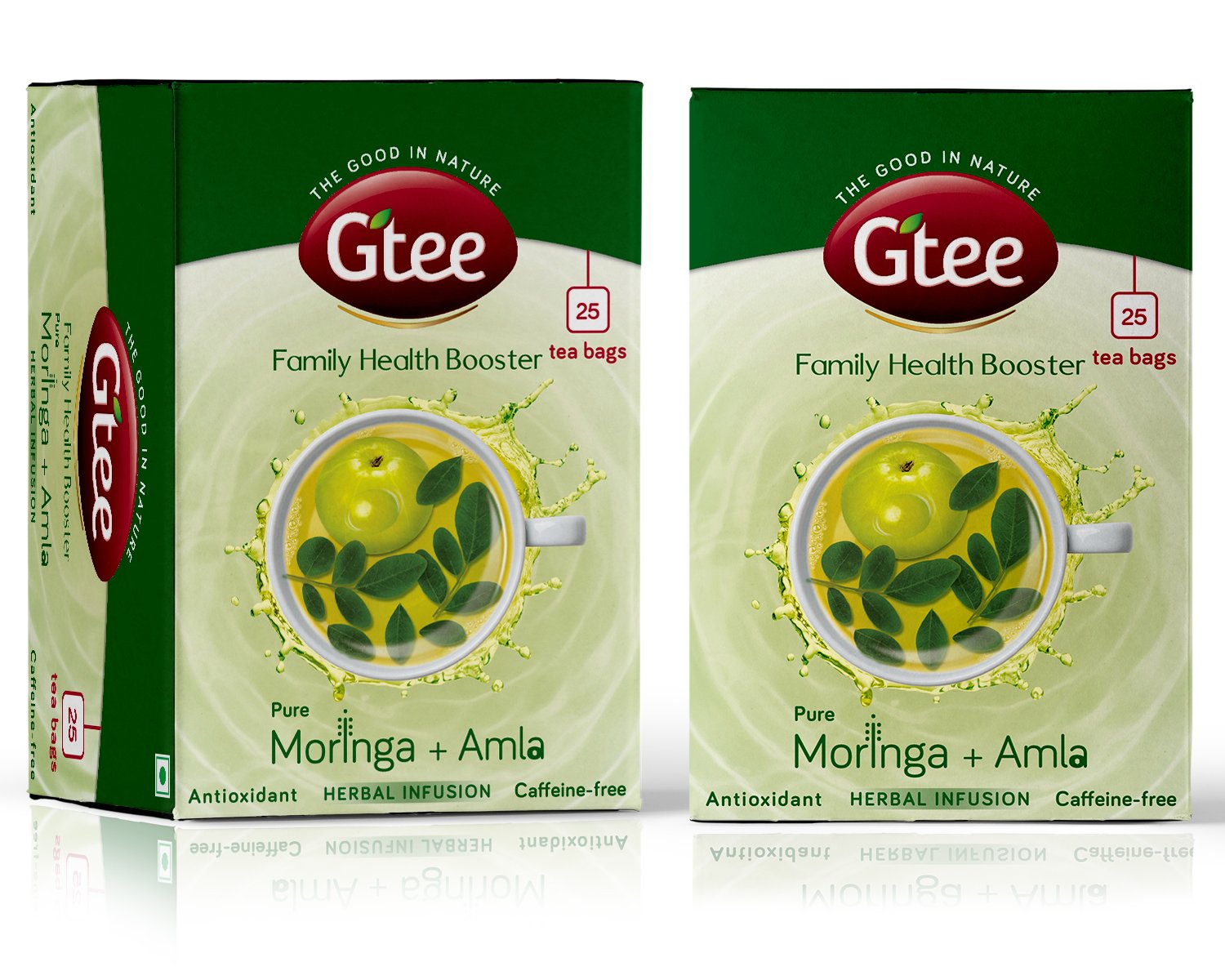 Organic GTEE Moringa Tea Bags for Energy & Detox - 50 Count (Pack of 2) | Herbal Wellness Tea for Weight Loss, Immunity Boost & Relaxation | Perfect for Morning Routine, Afternoon Pick-Me-Up & Evening Wind-Down