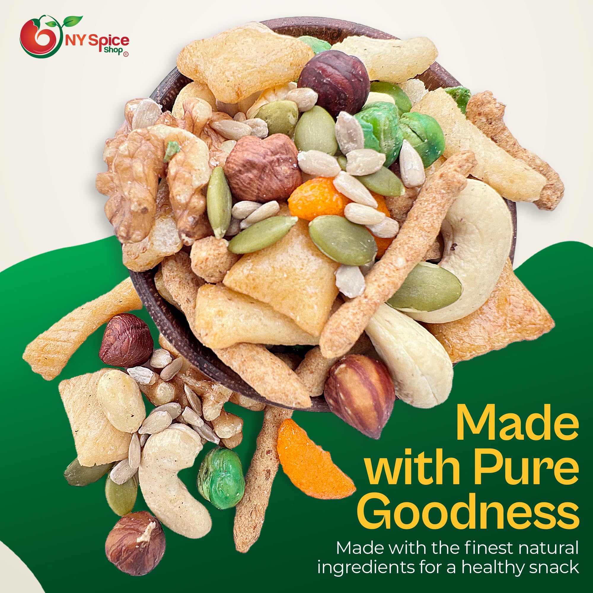 NY Spice Shop Asian Rice Crackers - 1 Pound Crunchy & Spicy Rice Snacks - Natural Mixed Rice Crackers with No Artificial Colors - Perfect for Parties, Snacking & Asian Cuisine