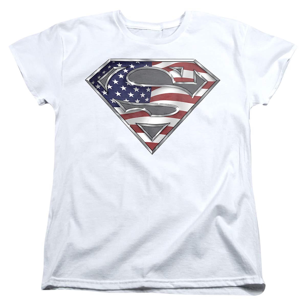 Superman All American Shield Women's T-Shirt | Vintage Superhero Graphic Tee | Casual Superhero Apparel for Women | Perfect for Comic Con, Cosplay & Everyday Wear