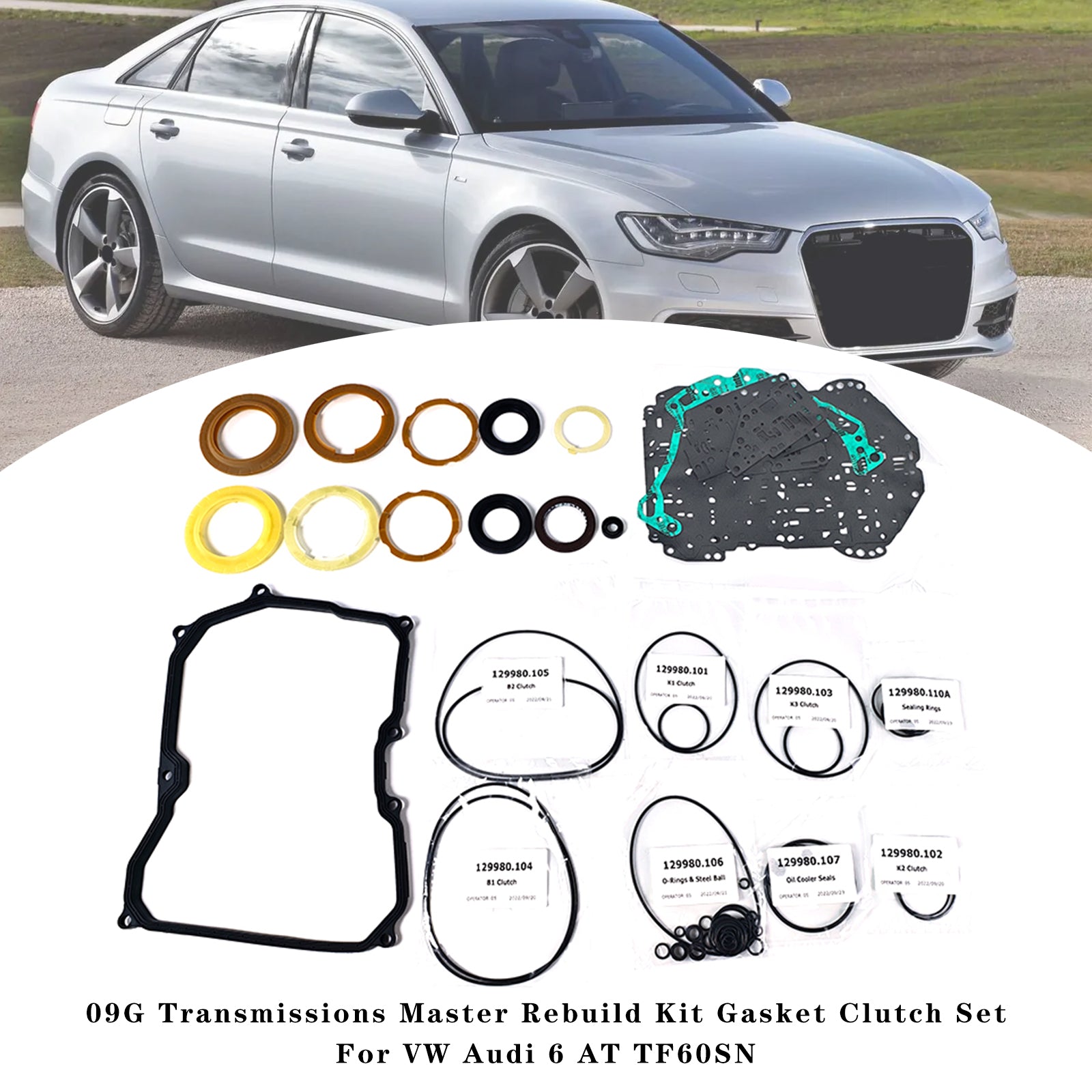 VW Audi 09G Transmission Master Rebuild Kit - Gasket & Clutch Set for 6-Speed Automatic TF60SN - Perfect for Transmission Repair & Maintenance