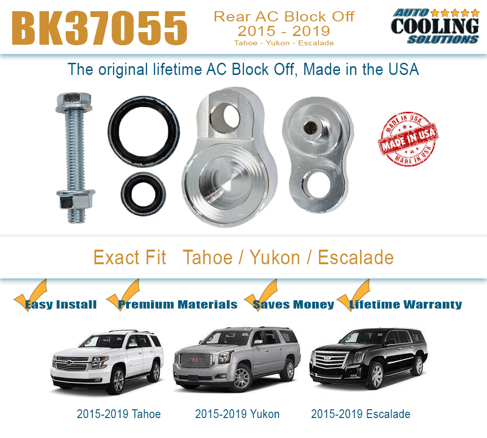 Rear AC Block Off Plate for Chevy Tahoe, GMC Yukon, Cadillac Escalade 2015-2020 - Improve Engine Performance & HVAC Efficiency