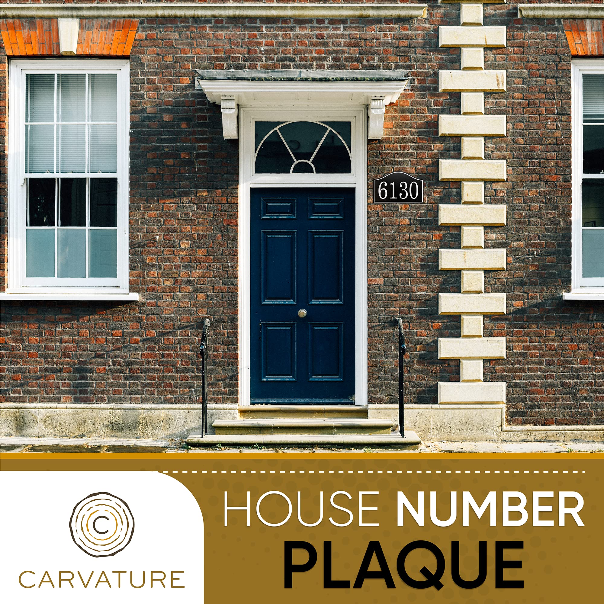 Custom Carved House Numbers Plaque - 11.5 x 7.5 Inch Rustic Address Sign for Home, Wedding & Housewarming Gift - Perfect for Front Porch, Mailbox or Garden Decor