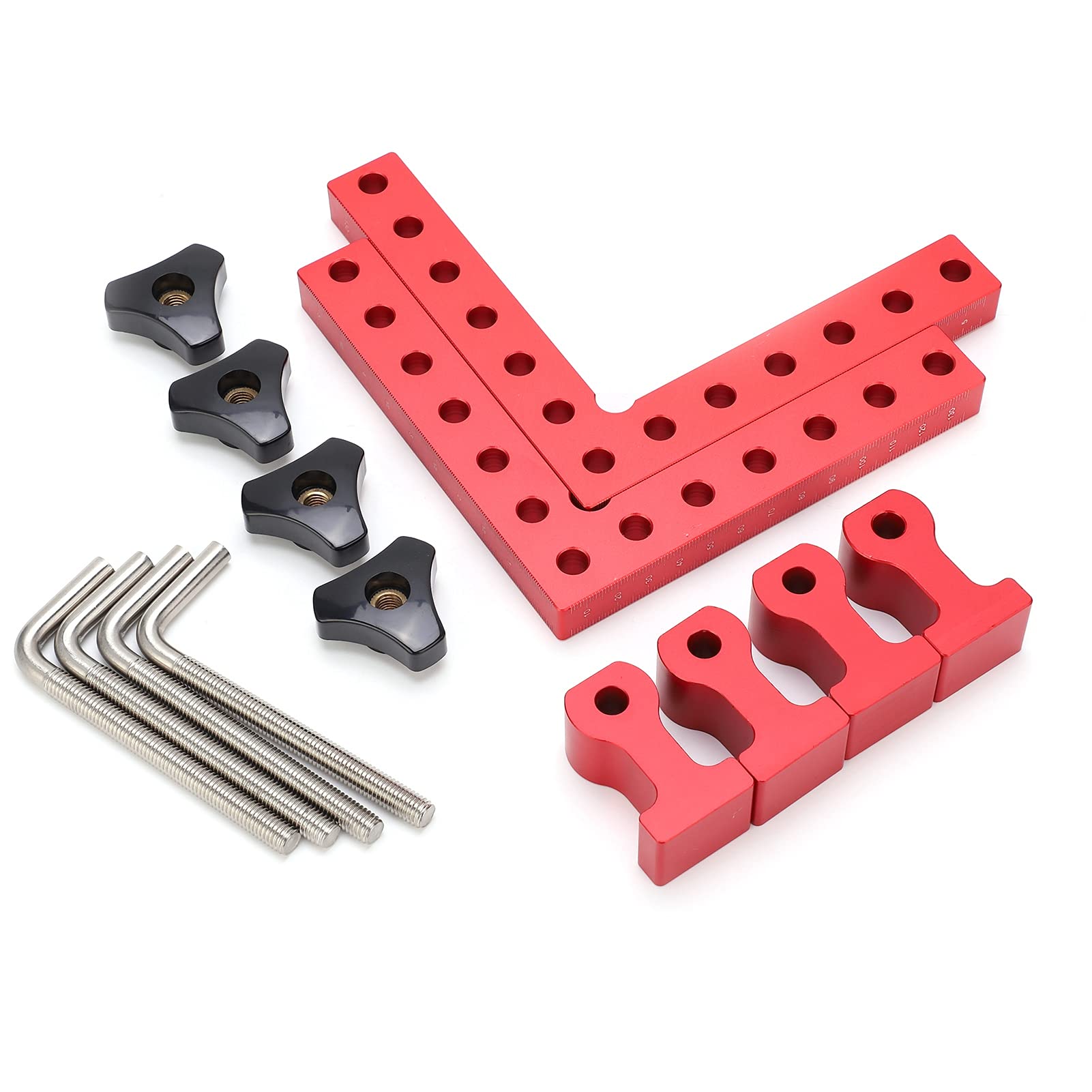 140x140mm Aluminum Alloy Woodworking Square Ruler Kit - 90° Right Angle Positioning Block for Precise Woodworking & DIY Projects | Perfect for Carpentry, Framing, and Cabinet Making