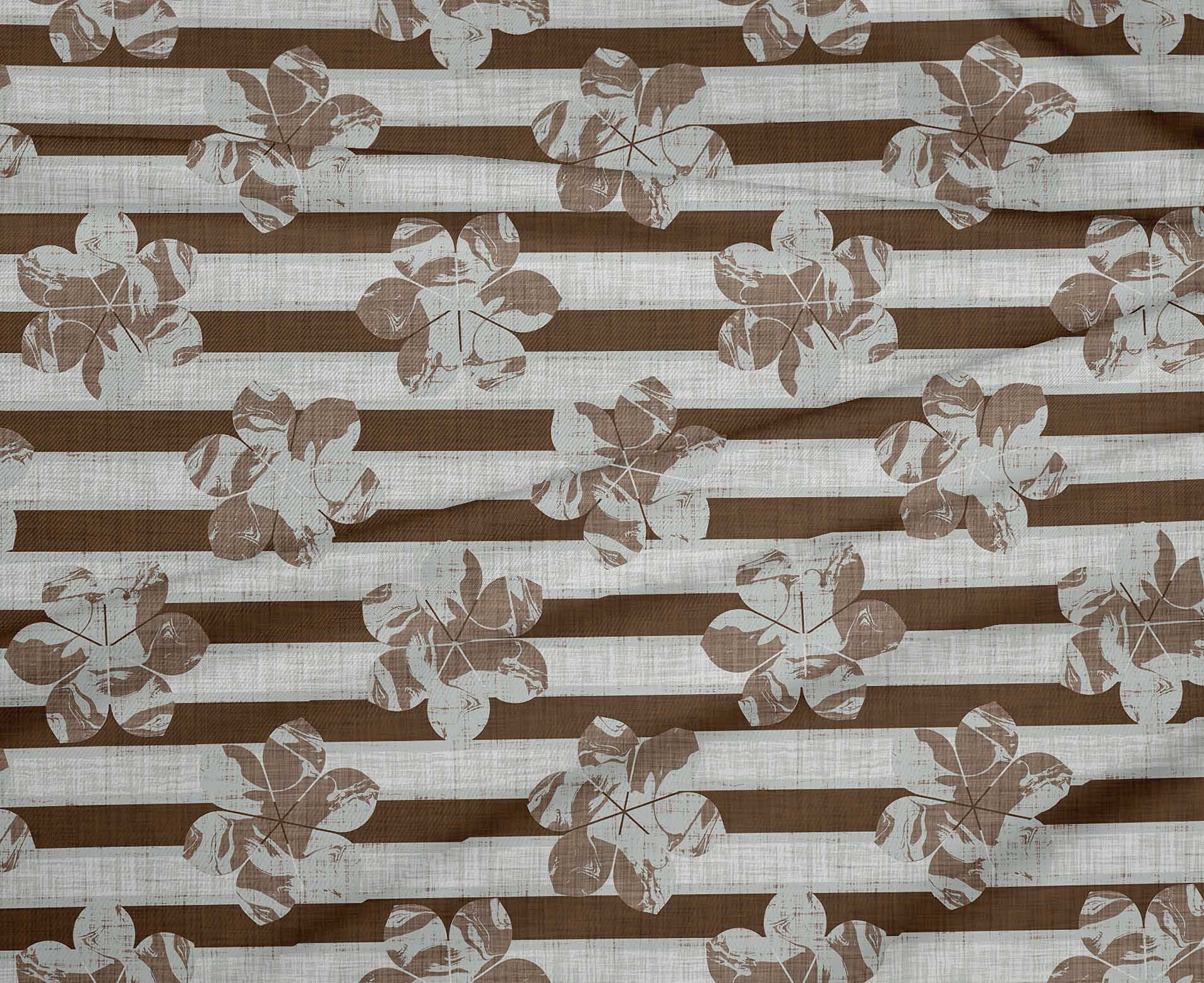 Premium Brown Polyester Spandex Fabric - 56