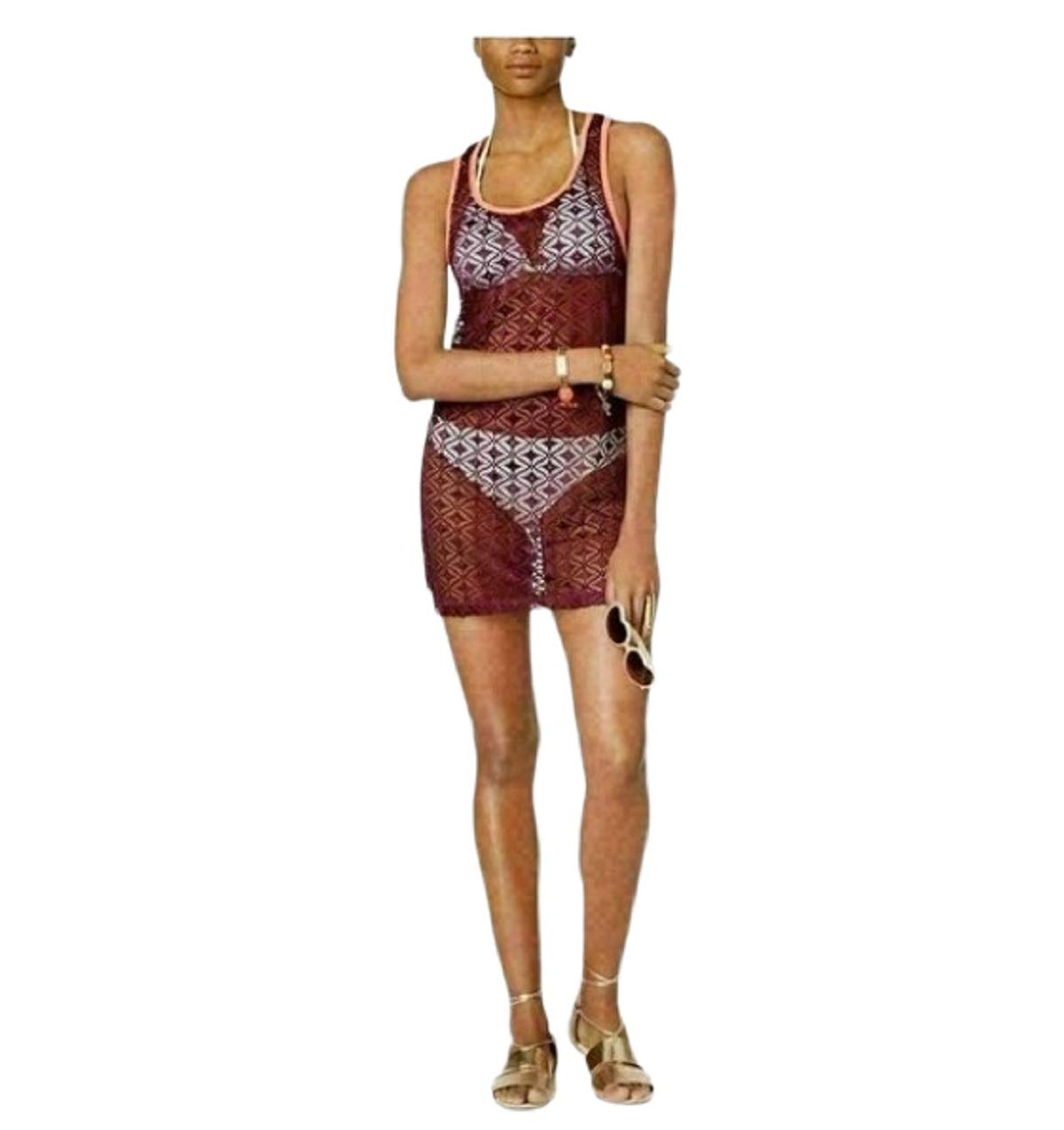Stylish Miken Women's Crochet Racerback Dress - Perfect Swim Cover Up for Beach & Pool - Lightweight Summer Coverup for Vacation, Resort Wear & Casual Outings