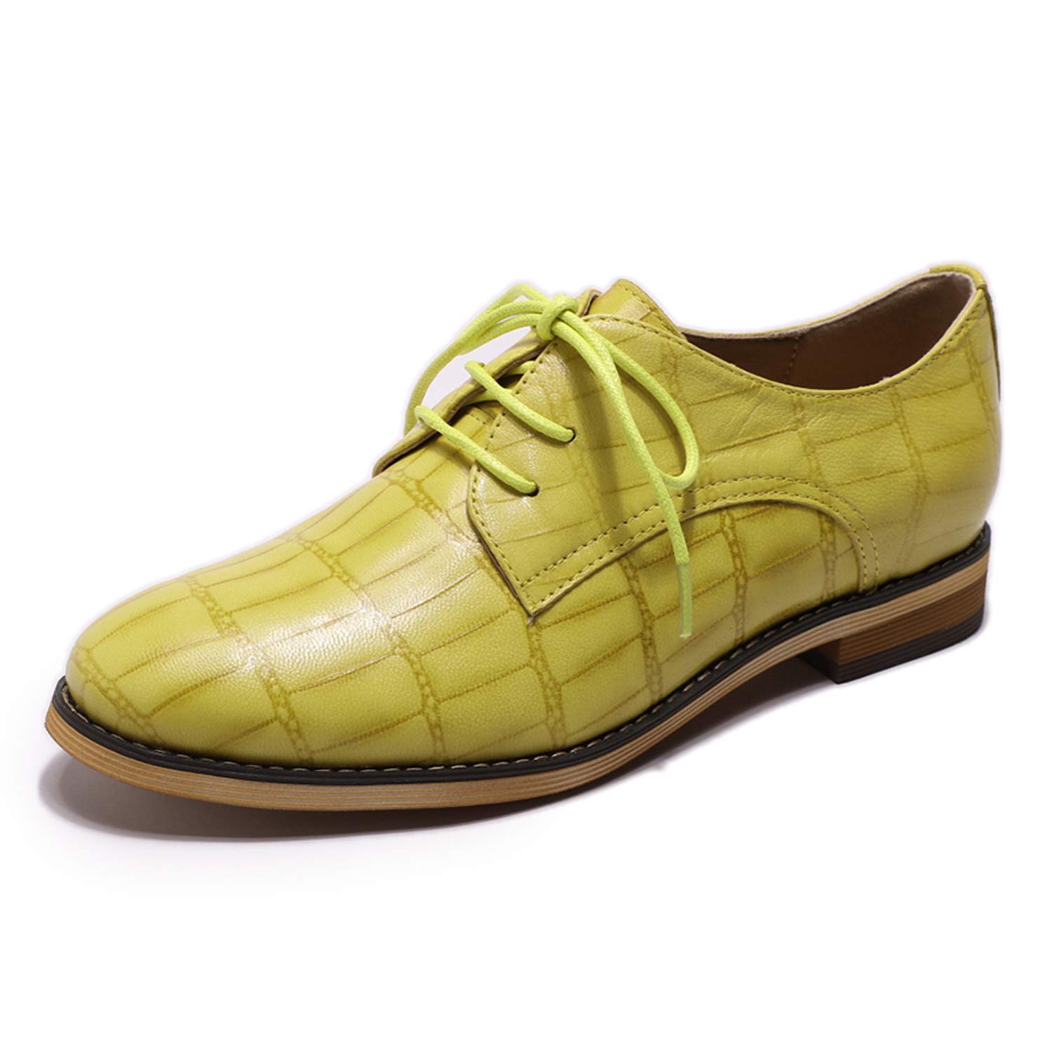 Women's Leather Wingtip Oxford Shoes - Perforated Brogue Lace-Up Derby Style for Girls & Ladies | Perfect for Office, Casual Wear & Special Occasions