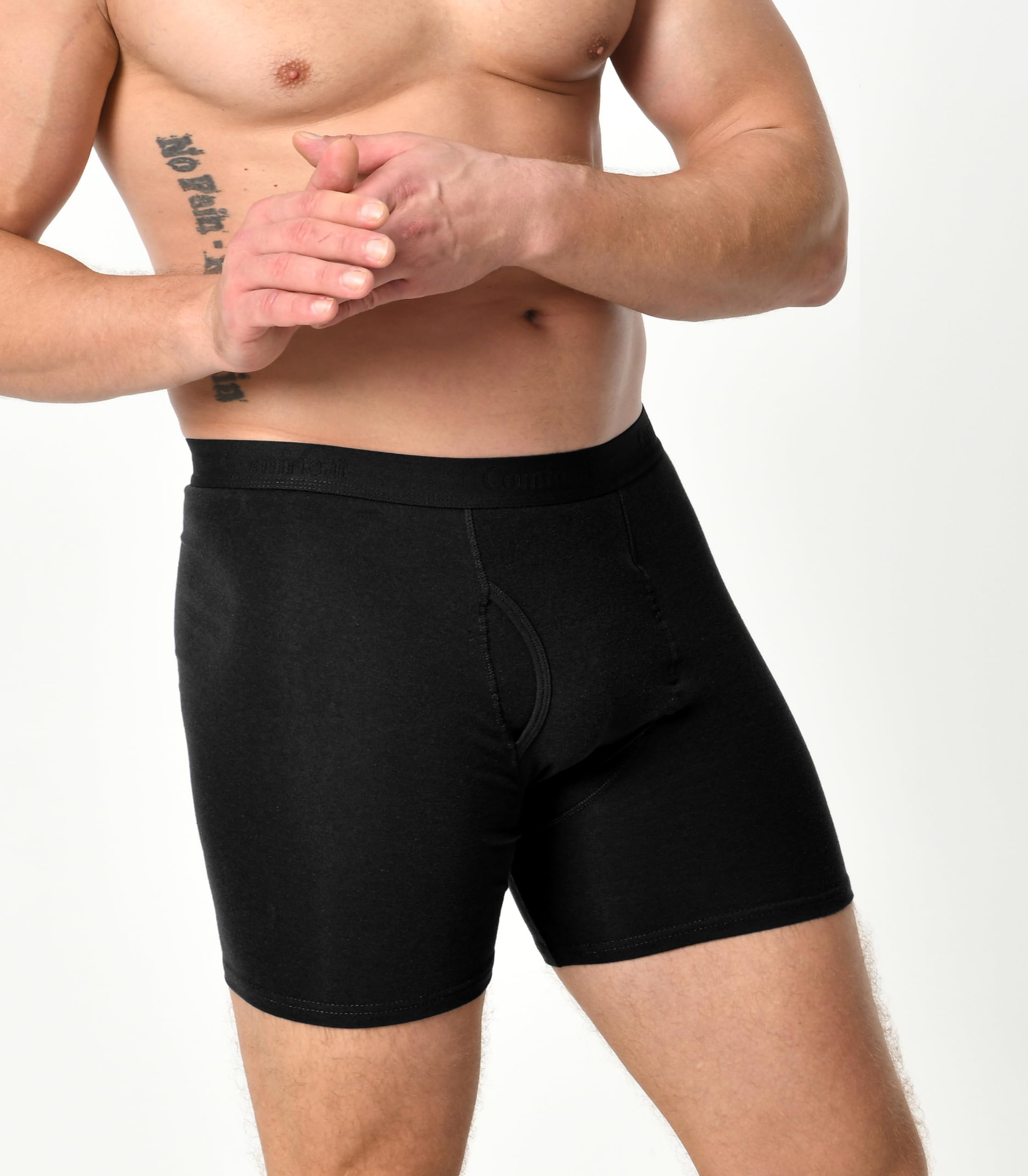 Comfneat Men's Boxer Briefs - Soft Stretchy Cotton Spandex Underwear Multipack (3/5/7 Pack) - Breathable Comfort for Everyday Wear, Workout & Sleep