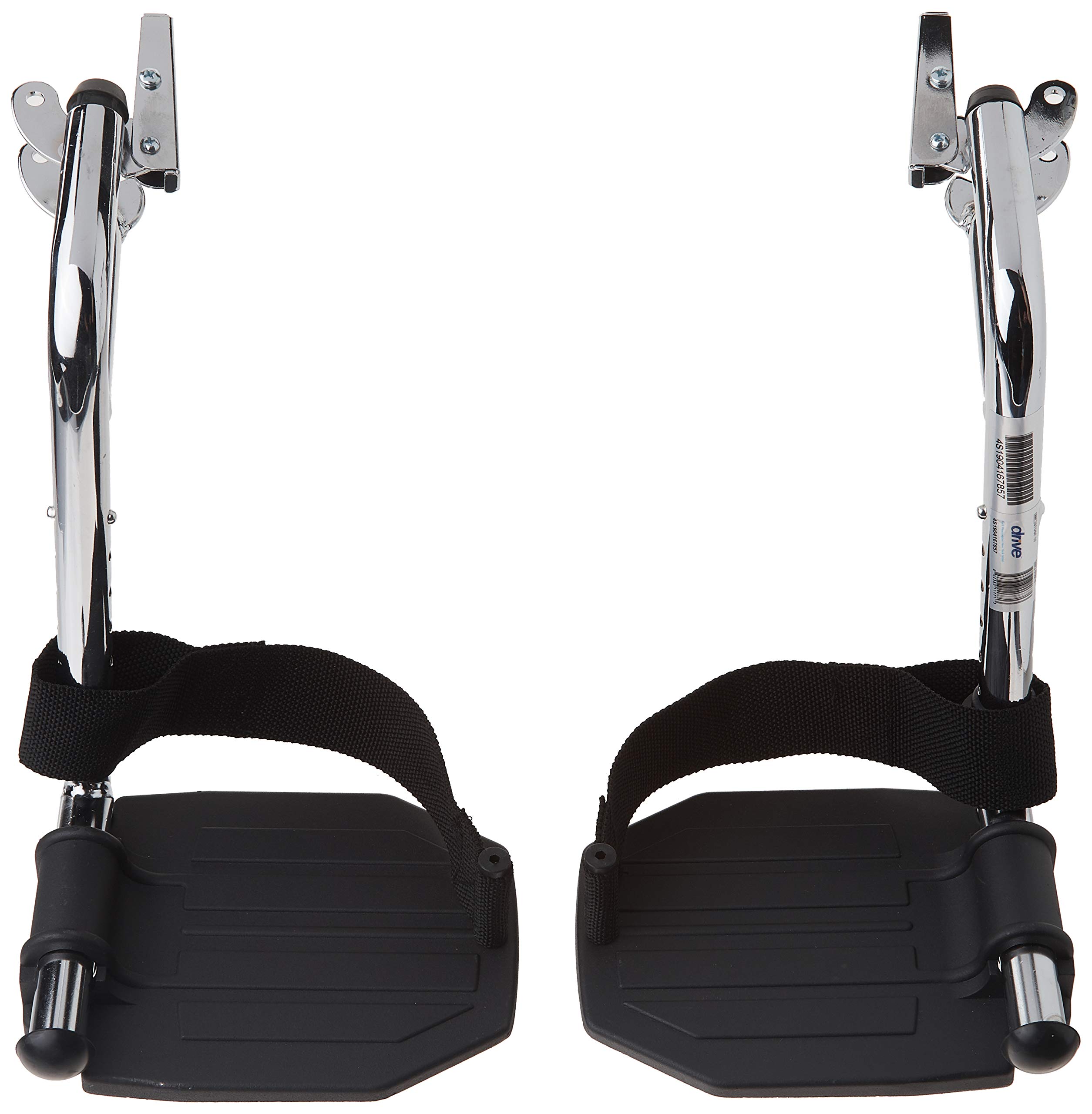 Drive Medical STDSF-TF Swing Away Footrests - Adjustable Mobility Aid for Wheelchairs & Transport Chairs (Black) | Ideal for Home Use, Travel & Daily Comfort