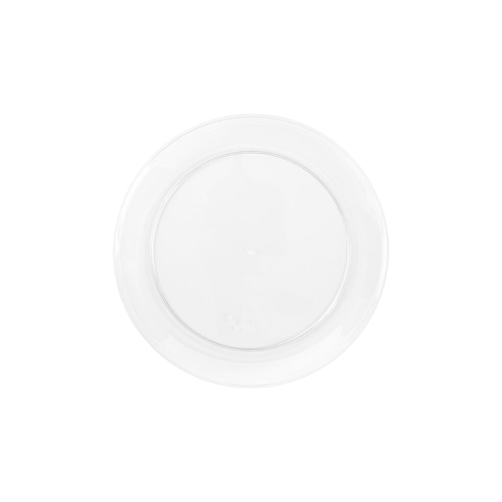 32-Piece Clear Round Plastic Dinnerware Set for 16 Guests - Shatterproof Disposable Plates, Bowls, Cups & Cutlery - Perfect for Parties, Picnics, BBQs & Outdoor Dining