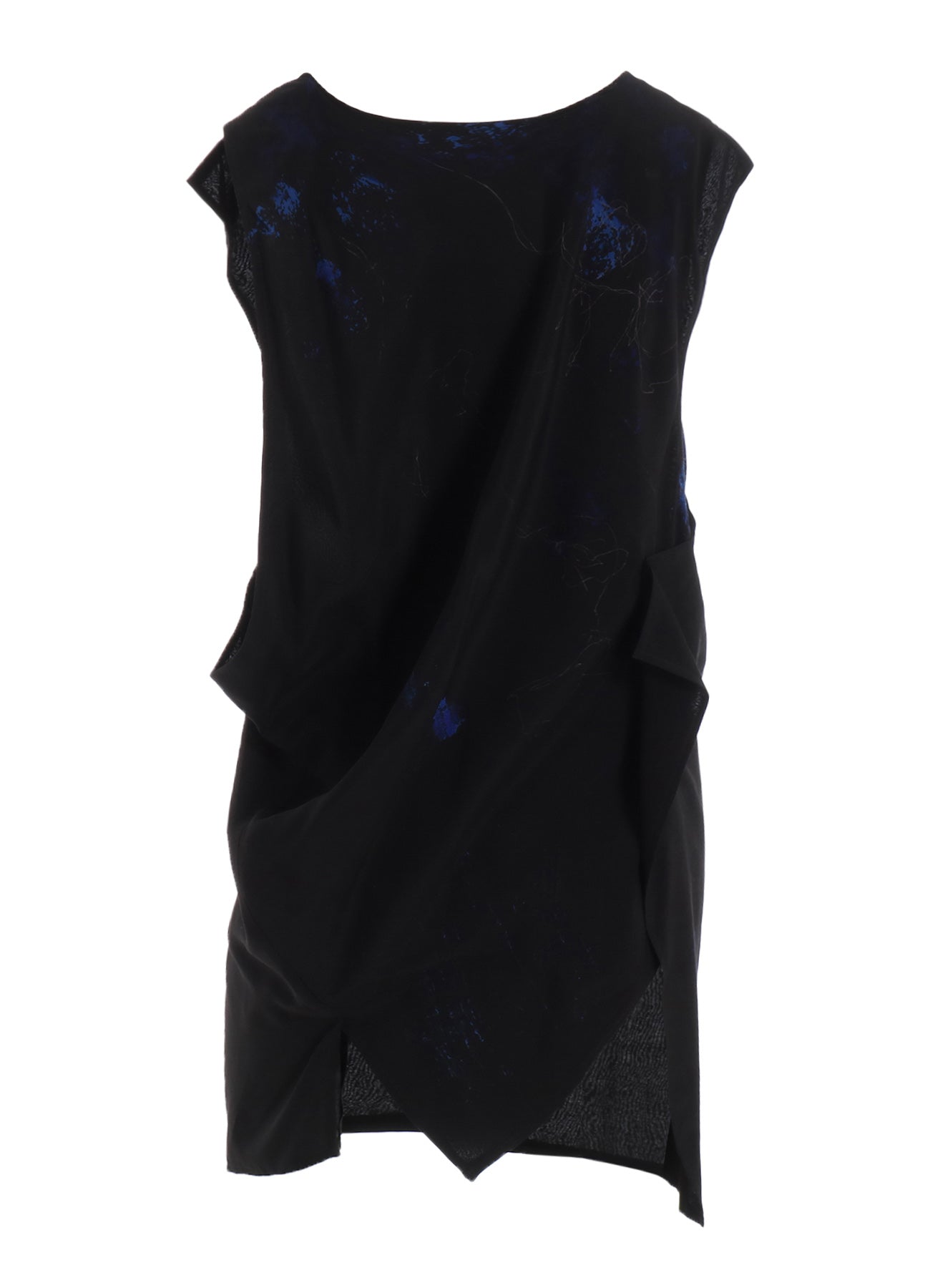 CU/LAWN Floral Sketch Print Sleeveless Drape Blouse - Women's Casual Summer Top for Beach, Office & Date Night Outfits