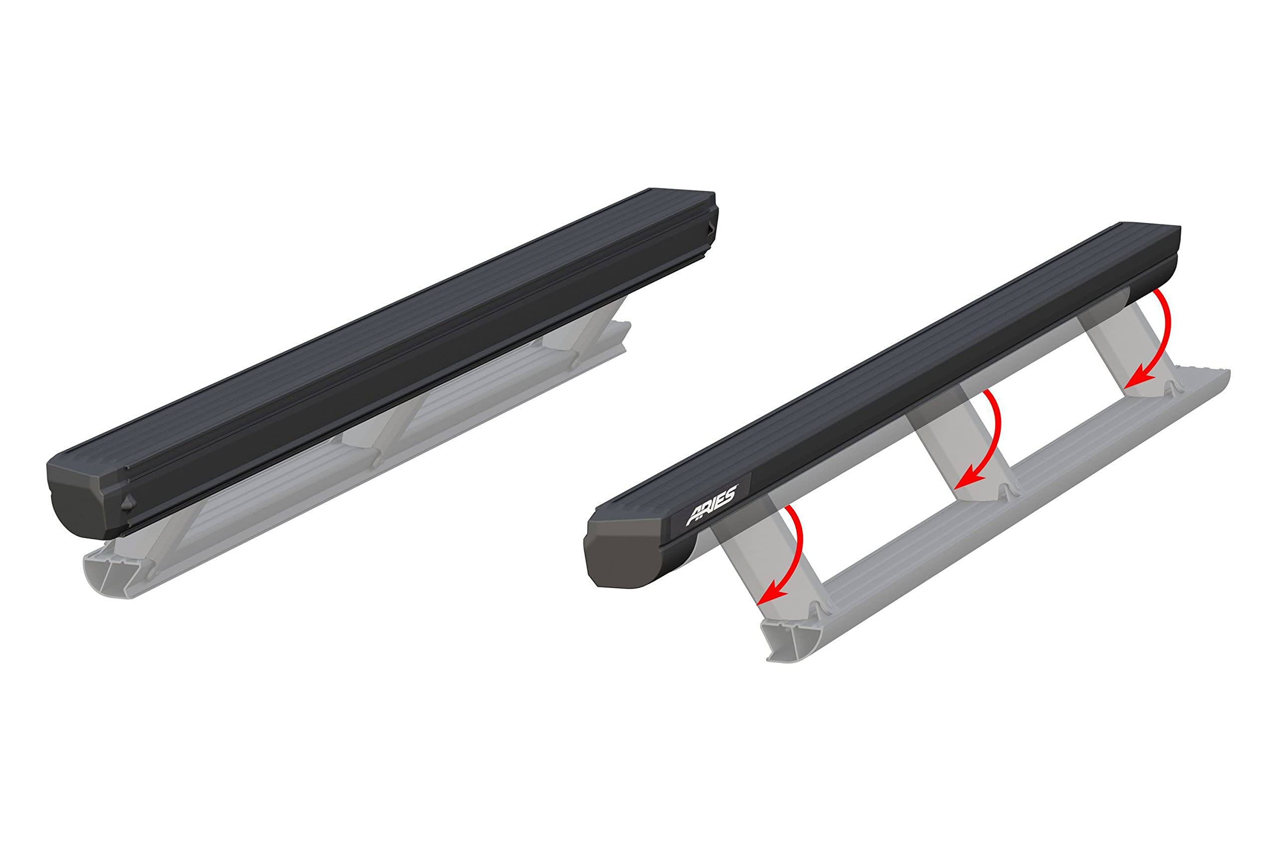 ARIES 3047975 ActionTrac 79-Inch Retractable Powered Running Boards for Jeep Gladiator - Black | Automatic Step for Easy Access | Off-Road & Daily Driving Upgrade