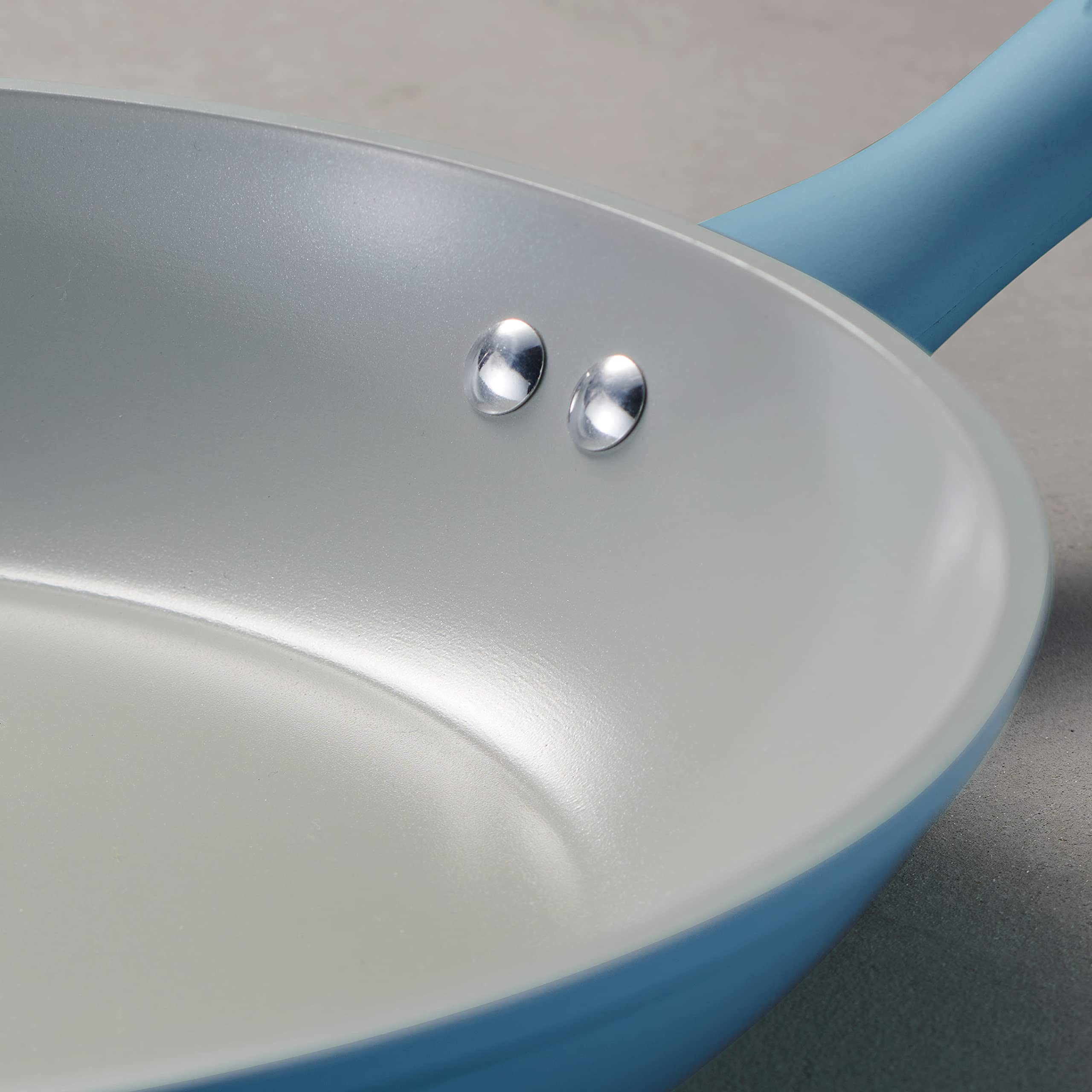 Tramontina 10 & 12-Inch Ceramic Nonstick Frying Pan Set - Heavy-Gauge Aluminum Skillet with PFOA-Free Coating, Oven & Dishwasher Safe Cookware (Blue, 2-Pack) for Sauteing, Frying & Baking at Home