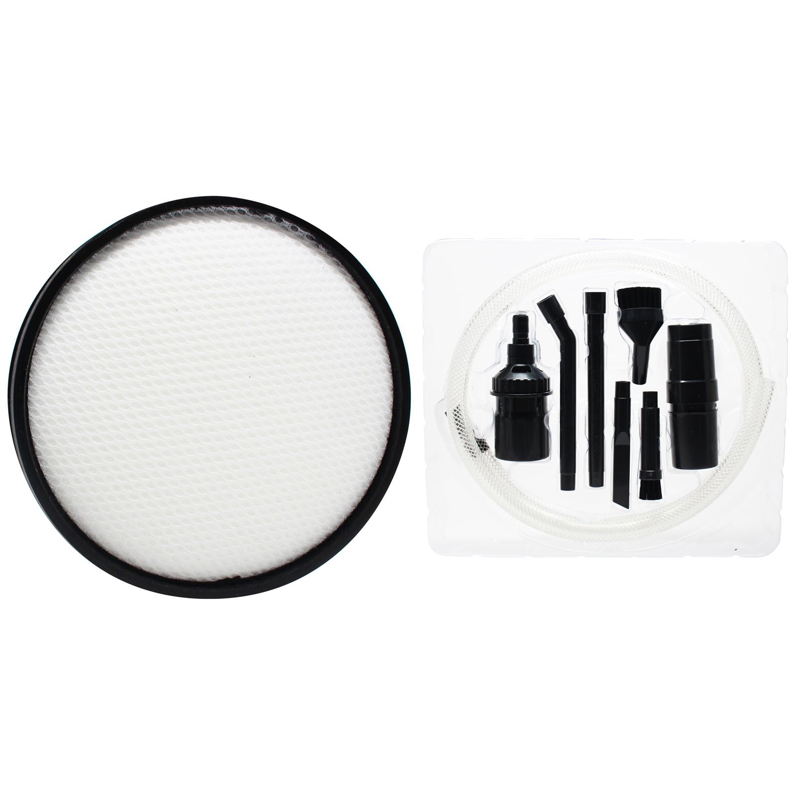 Hoover UH72400 Vacuum Battery Replacement & 7-Piece Micro Vacuum Attachment Kit - Compatible with Hoover Windtunnel 303903001 Primary Filter - Perfect for Deep Cleaning Carpets, Upholstery, and Hard Floors