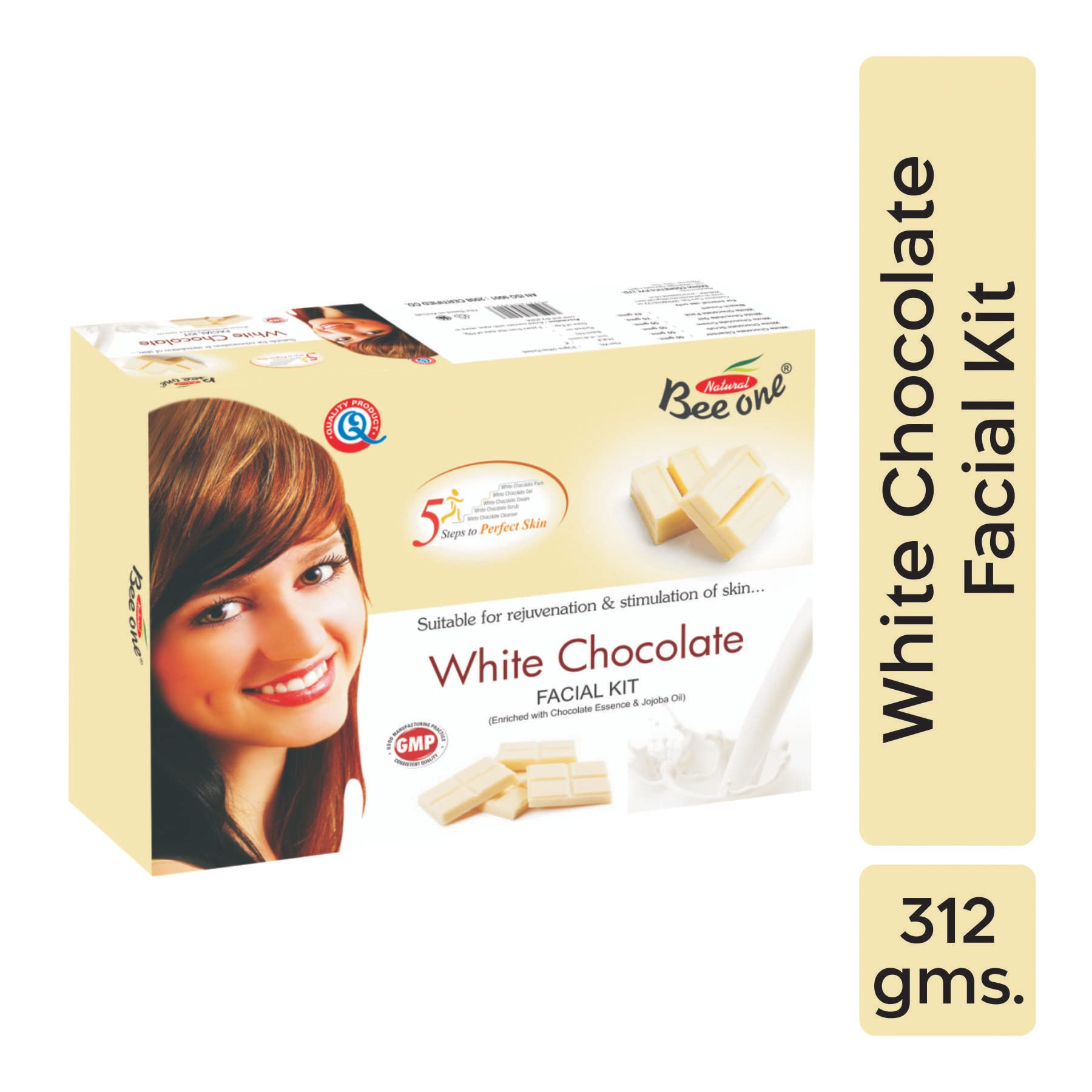 BEEONE White Chocolate Facial Kit 312g - Luxurious Skincare Set for Glowing Skin | Perfect for Spa Day, Self-Care Routine & Gift Giving