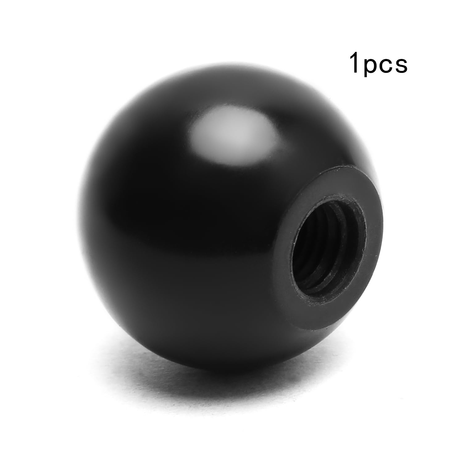 Bettomshin 1PCS M12 Female Thread Thermoset Ball Knob - 40mm Diameter Bakelite Handle with Smooth Rim (Black) - No Twist Design for Lawn Mowers & Exercise Equipment - Perfect for Easy Grip and Machine Control