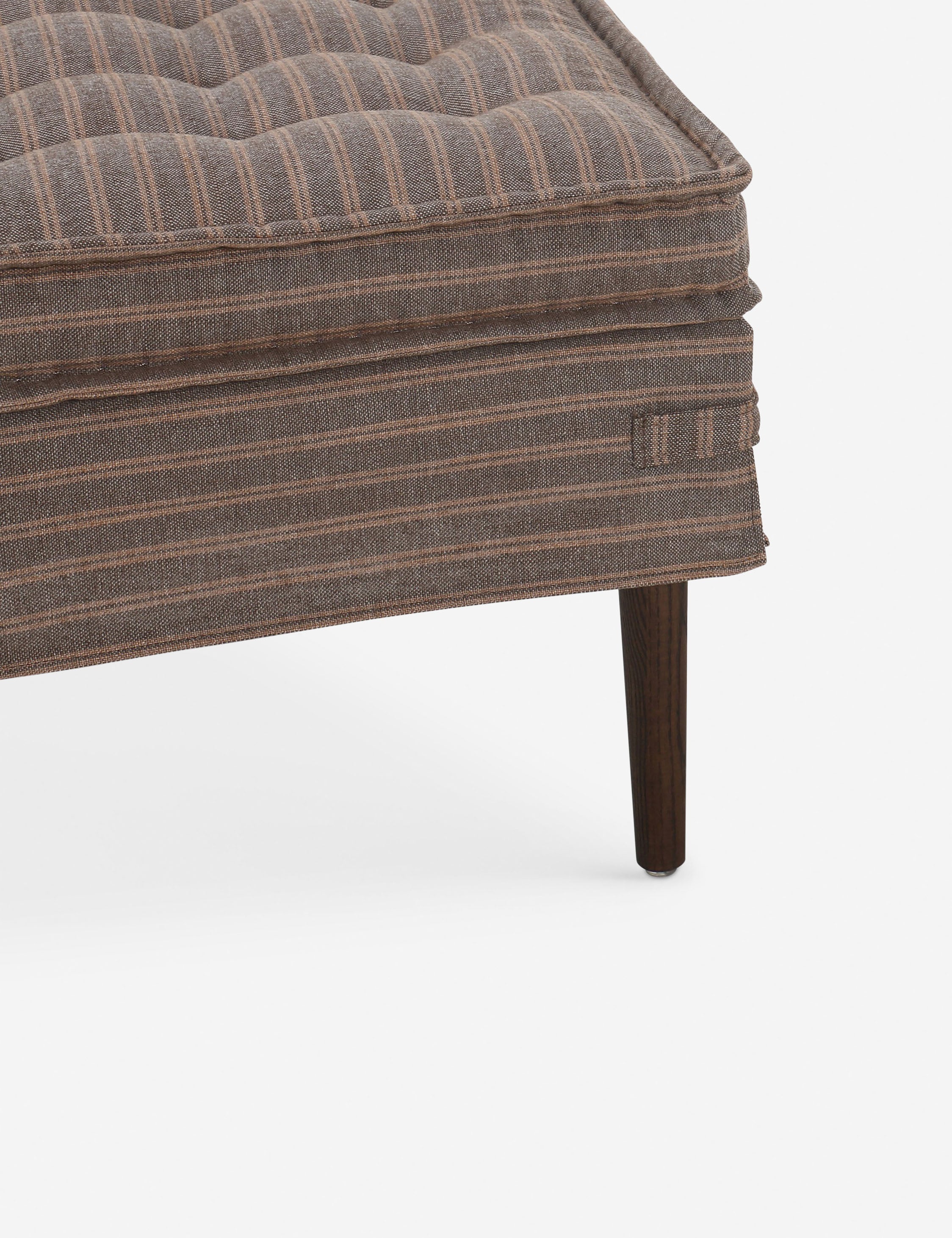 Cole Bench by Amber Lewis x Four Hands - Modern Wooden Entryway Bench with Upholstered Seat - Perfect for Hallway, Living Room & Bedroom Decor