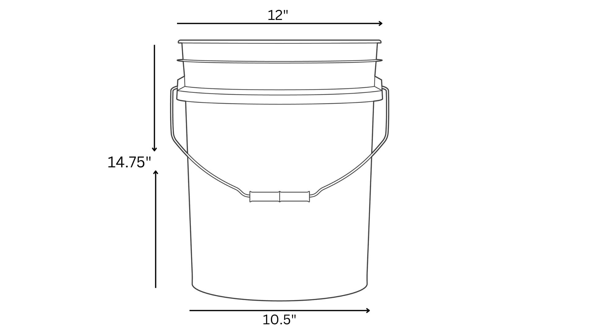 House Naturals 5 Gallon Food Grade Plastic Buckets - BPA Free, Airtight Lid, Stackable Design - Made in USA (Pack of 4) - Perfect for Bulk Food Storage, Home Brewing, Emergency Preparedness & DIY Projects