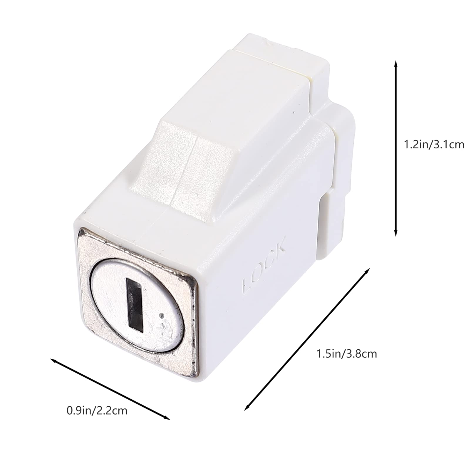 DOITOOL Child Safety Window Guard - Sliding Sash Stopper & Cabinet Lock for Kids, White Zinc Alloy Frame - Prevent Accidental Window Opening for Home & Nursery Safety