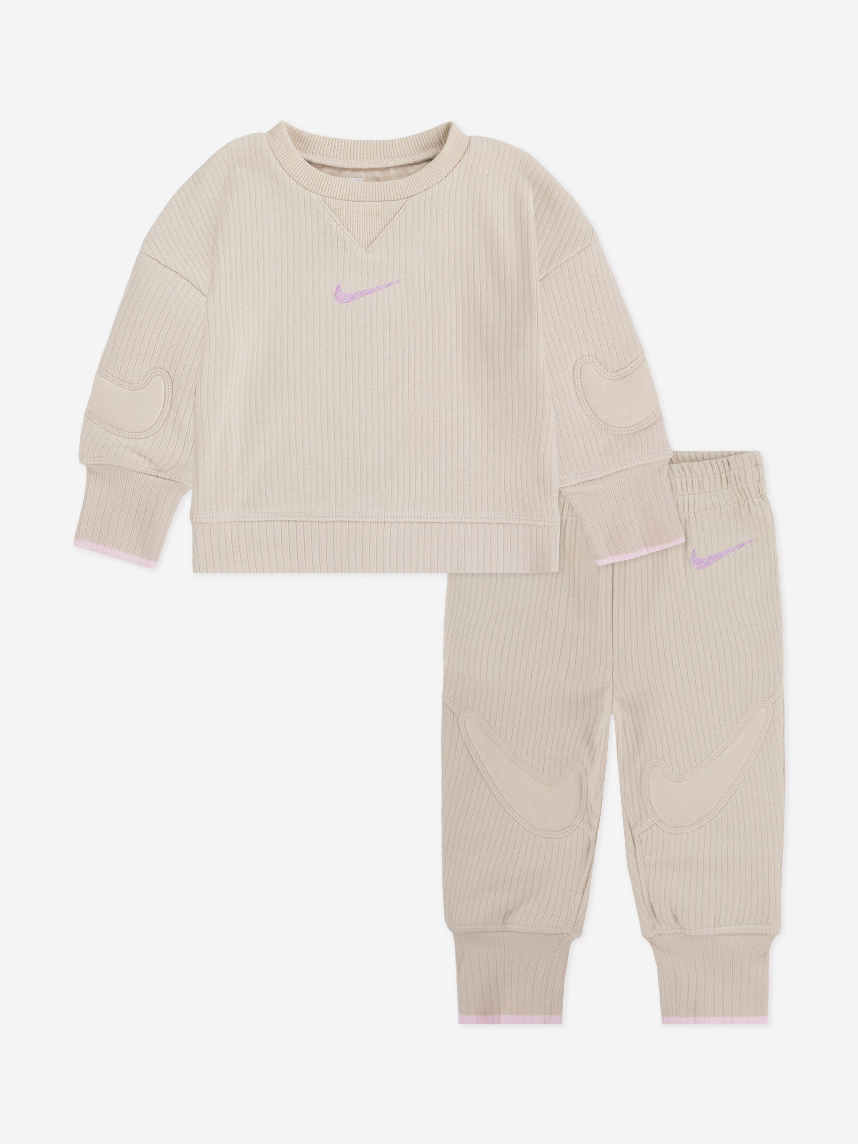 Baby Ready Set Tracksuit in Beige - Soft Cotton Jogger Outfit for Newborns & Infants | Perfect for Playtime, Outings & Photo Shoots