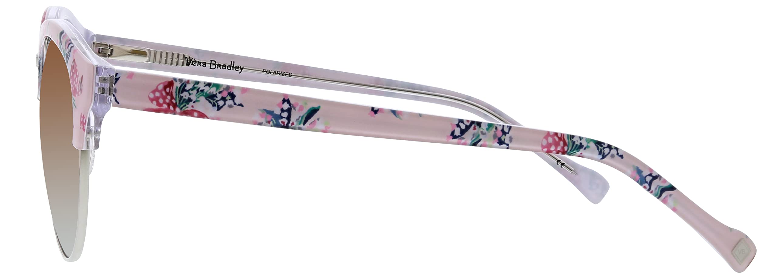 Vera Bradley Women's Jade Polarized Round Sunglasses - Stylish UV Protection Shades for Outdoor Activities, Beach & Driving