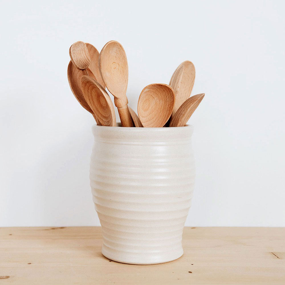 Ceramic Kitchen Utensil Holder - Stylish Countertop Storage for Spoons, Forks & Cooking Tools - Perfect for Organizing Utensils in Modern Kitchens