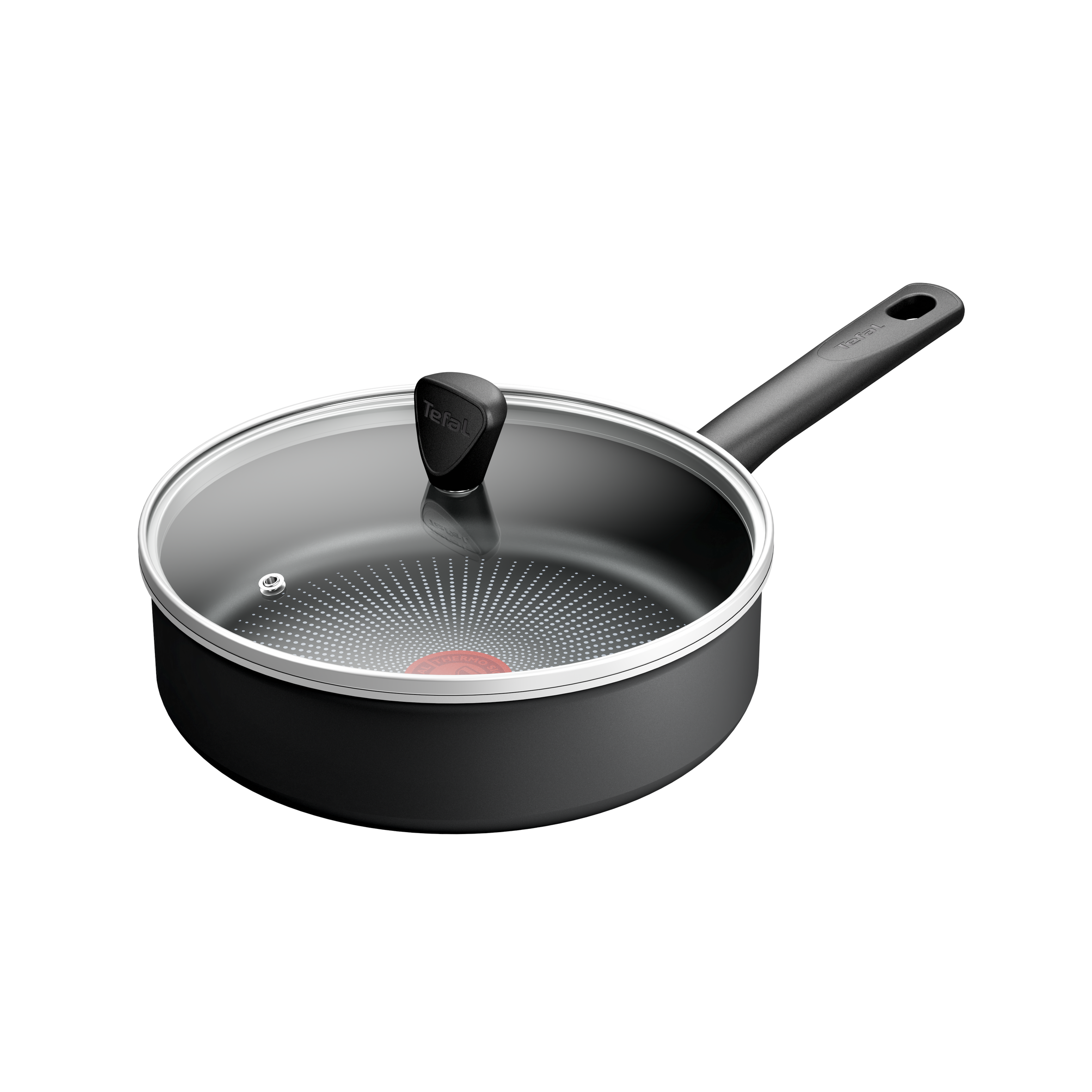 Tefal React Induction Non Stick Sauté Pan with Lid - 24cm Professional Cookware for Induction Stoves - Perfect for Sautéing, Frying & Simmering at Home