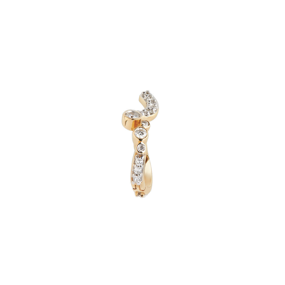 14K Yellow Gold MBF Versailles Huggie Hoop Earrings - Elegant & Dainty Jewelry for Everyday Wear, Parties & Special Occasions