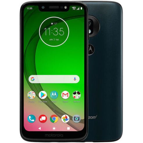 Unlocked Moto G7 Play 32GB Smartphone - Deep Indigo | 4G LTE Android Phone | Dual SIM | Water-Repellent Design | Perfect for Travel, Business & Everyday Use