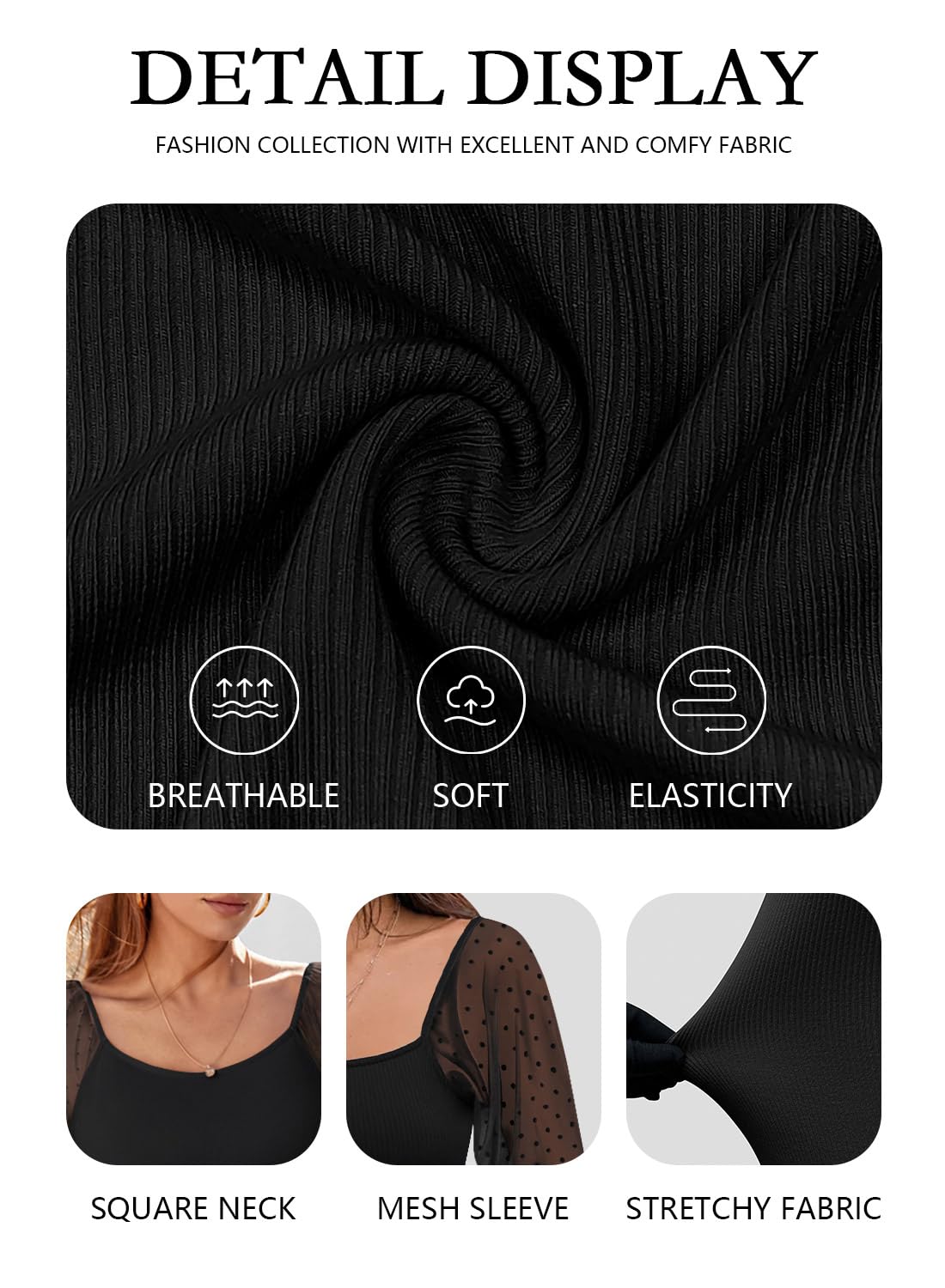 DOROSE Women's Mesh Long Sleeve Shirts - Casual Blouse Tops for Everyday Wear, Office & Date Night Outfits