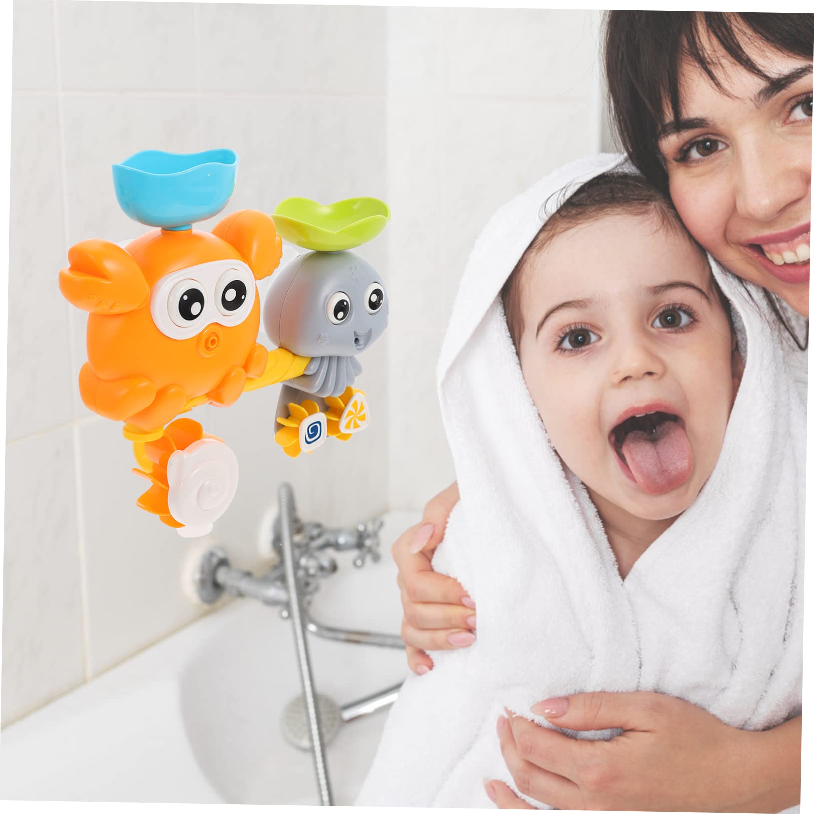 FAVOMOTO 4-Piece Water Play Crab Toy Set for Kids & Toddlers - Fun Bath & Pool Toys for Babies, Perfect for Beach, Summer & Outdoor Activities