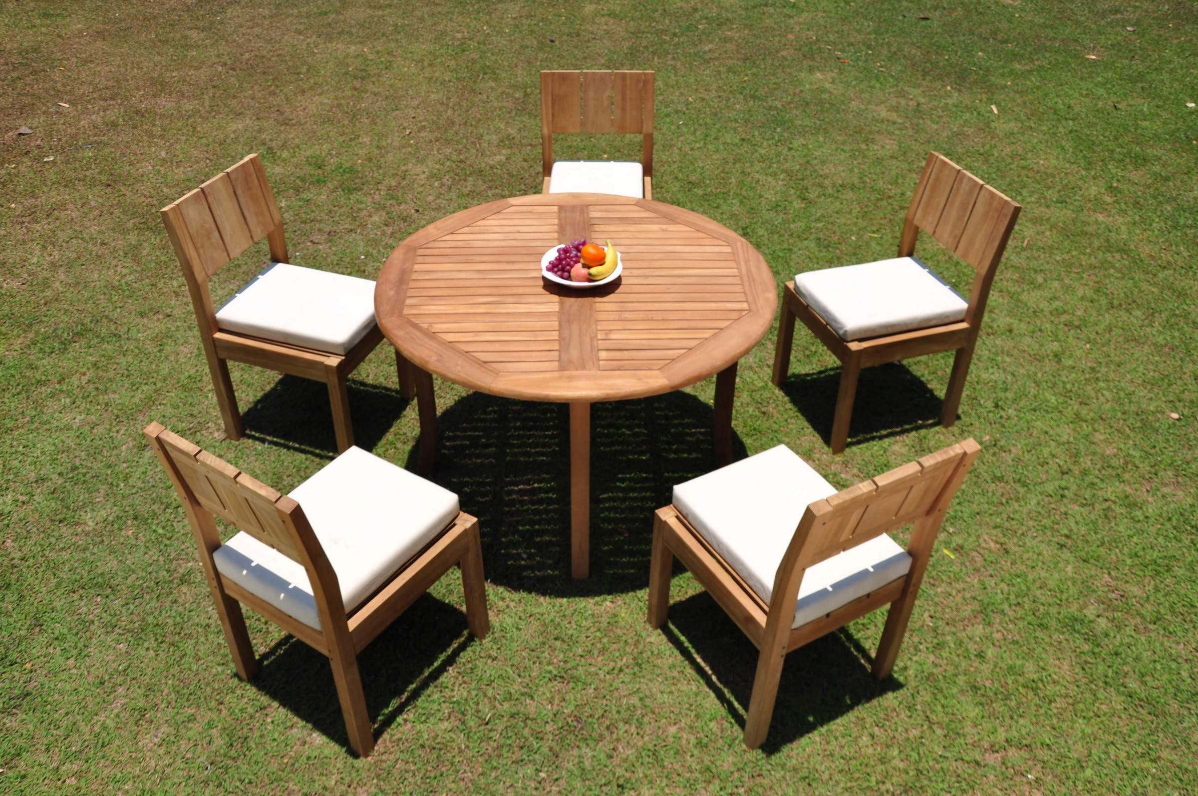 Premium 5-Piece Teak Wood Dining Set - 48